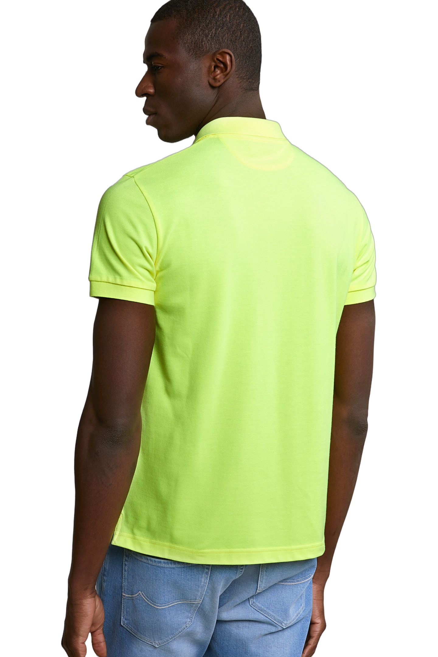 CUSTOM FIT SPORTY POLO NEON YELLOW 3