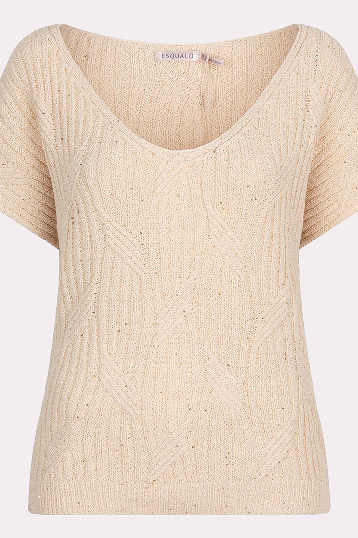 SWEATER BATWING S/SLVE SLUB LUREX IVORY 6