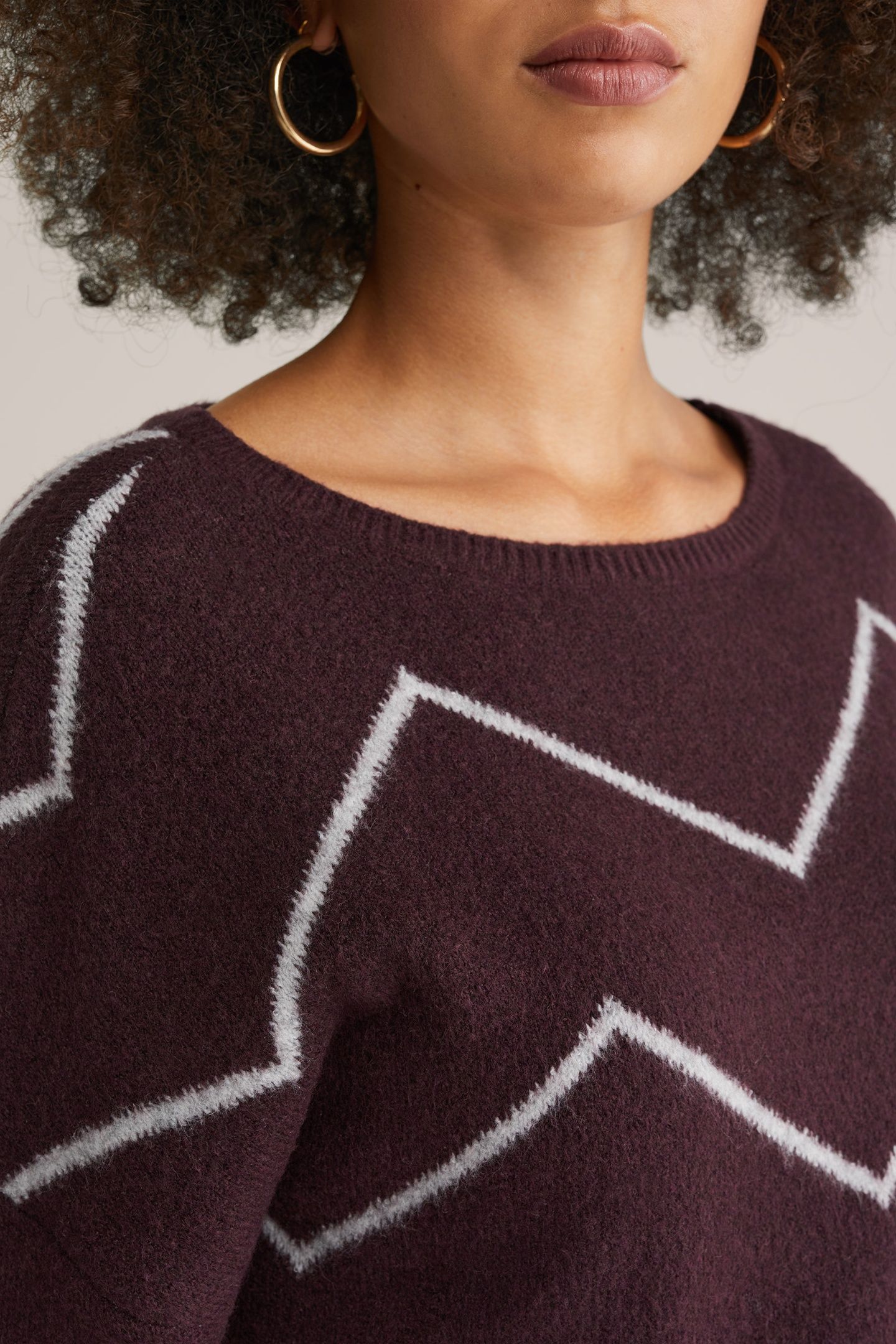 KNITTED PULLOVER AUBERGINE 5