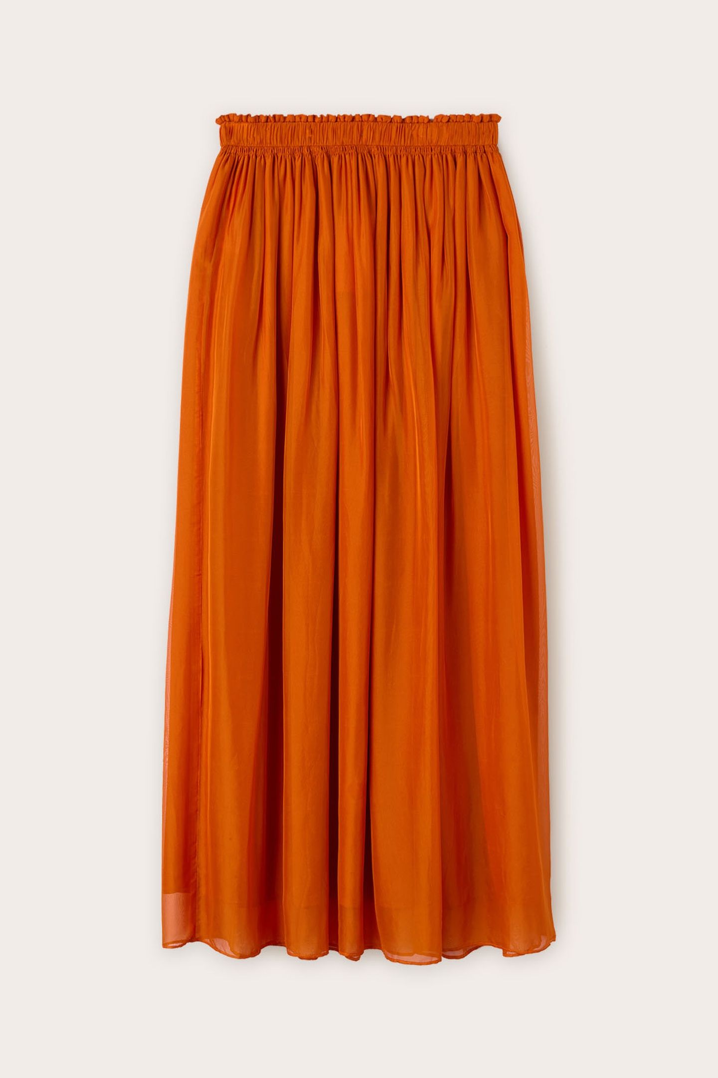 LONG GEORGETTE SKIRT ORANGE 4