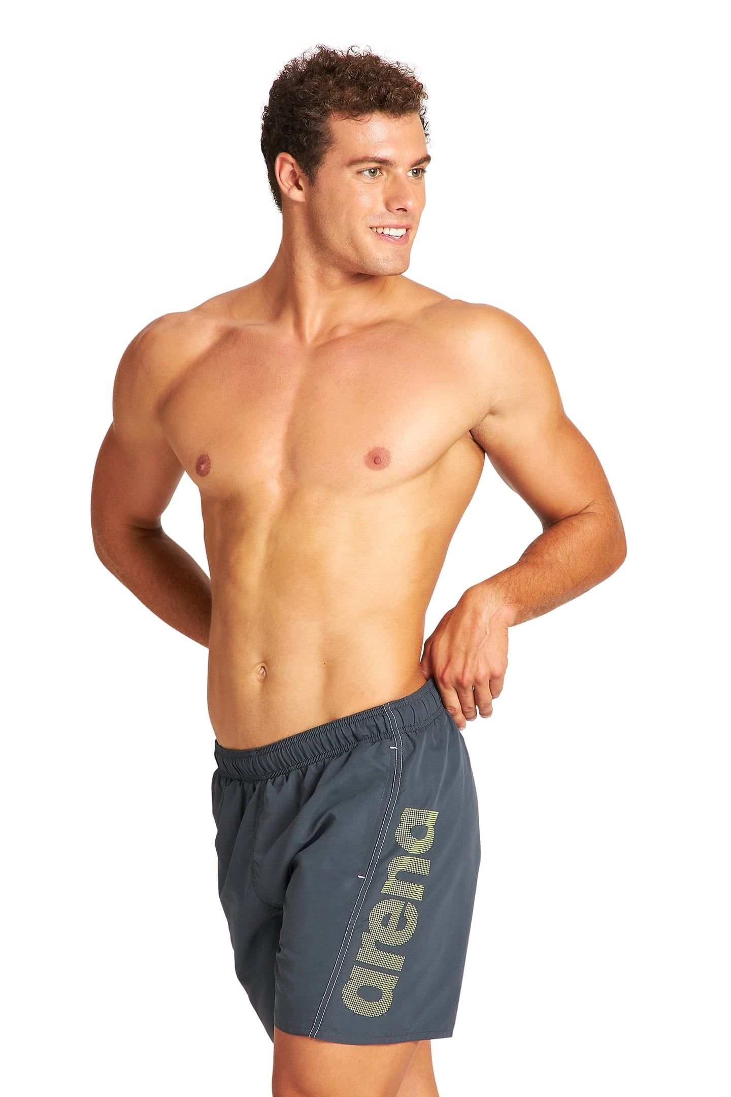 FUNDAMENTALS LOGO BOXER ASPHALT-SOFT GREEN-WHITE 1