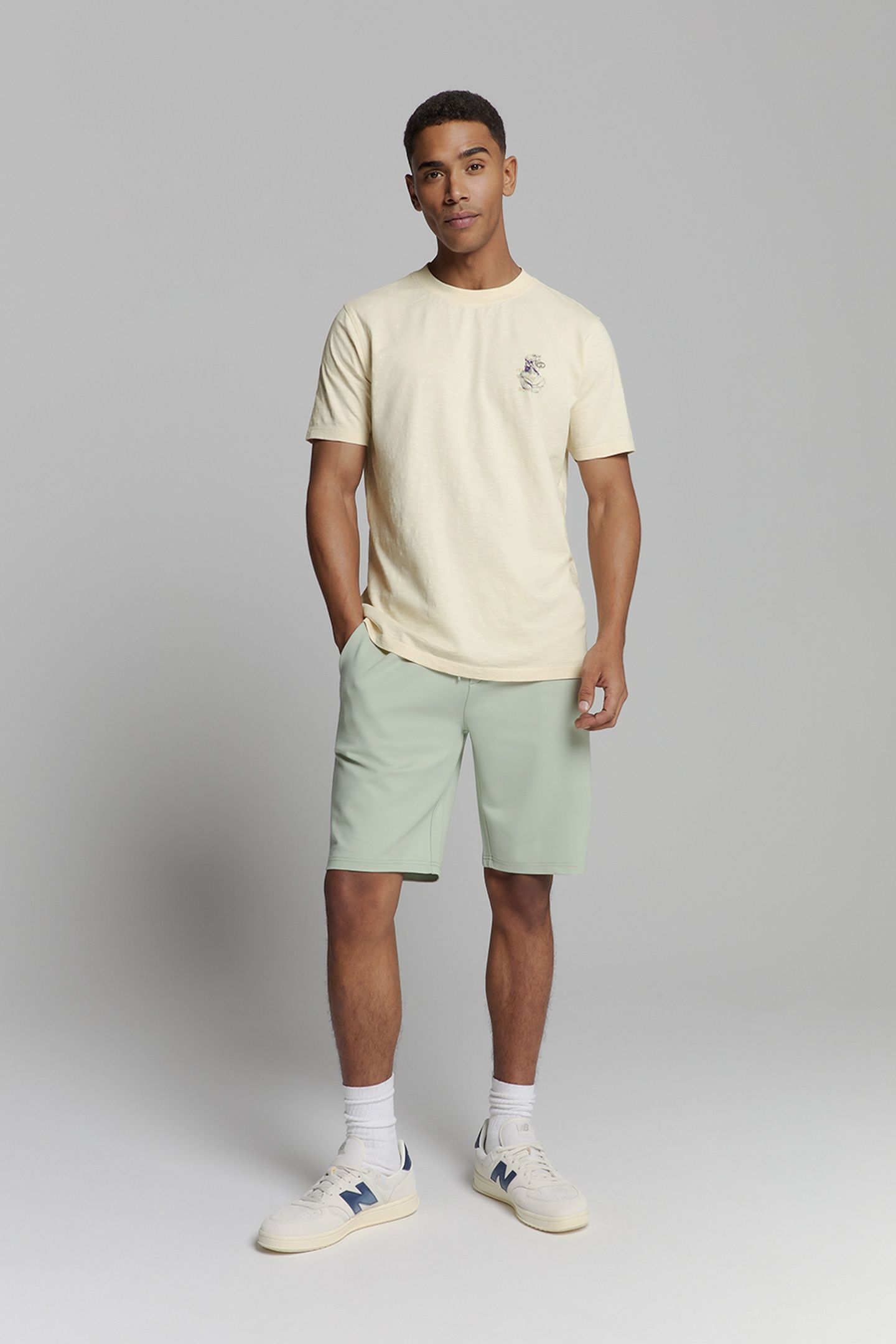 T-SHIRT CREWNECK SLUB PLACED PRINTS OFFWHITE 2