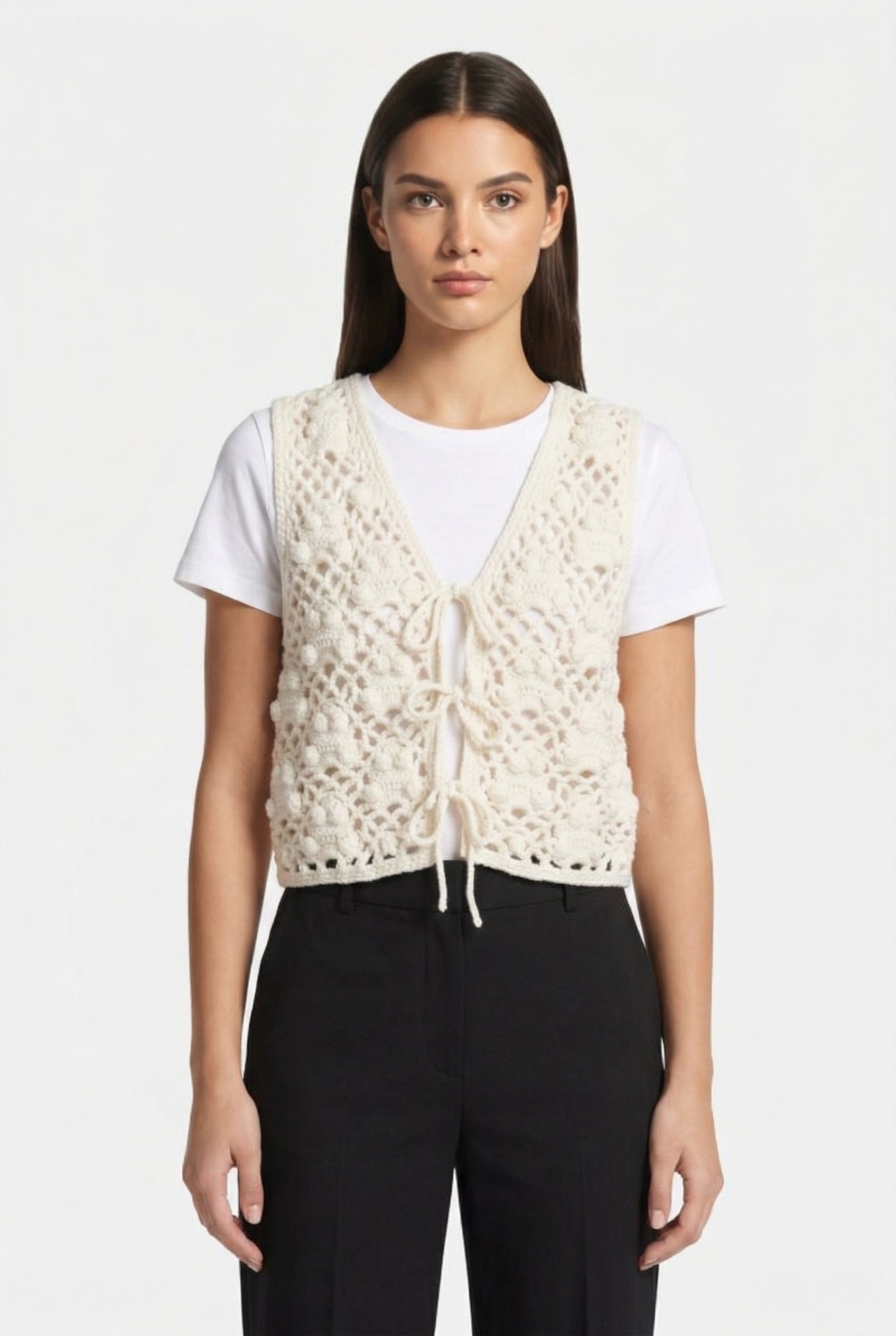 BONO CROCHET VEST WHITE 1