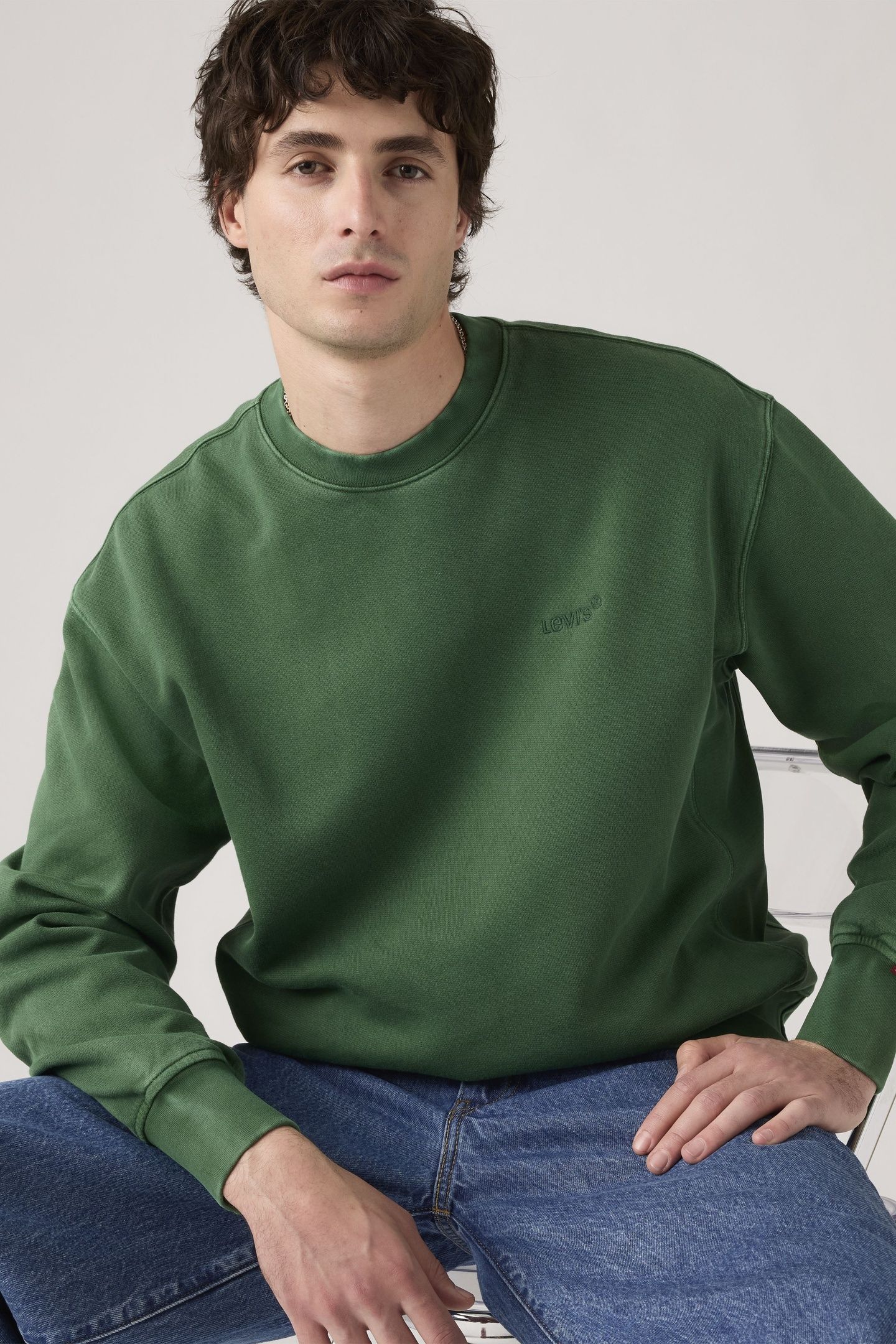 AUTHENTIC CREW GARMENT DYE DARK GREEN 3