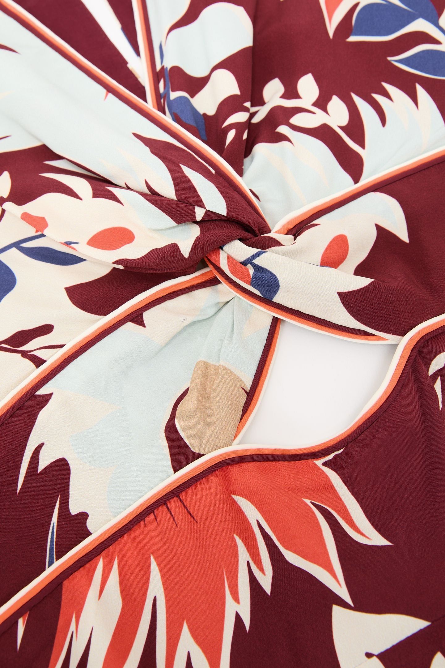 PRINTED MIDI DRESS BURGUNDY 5