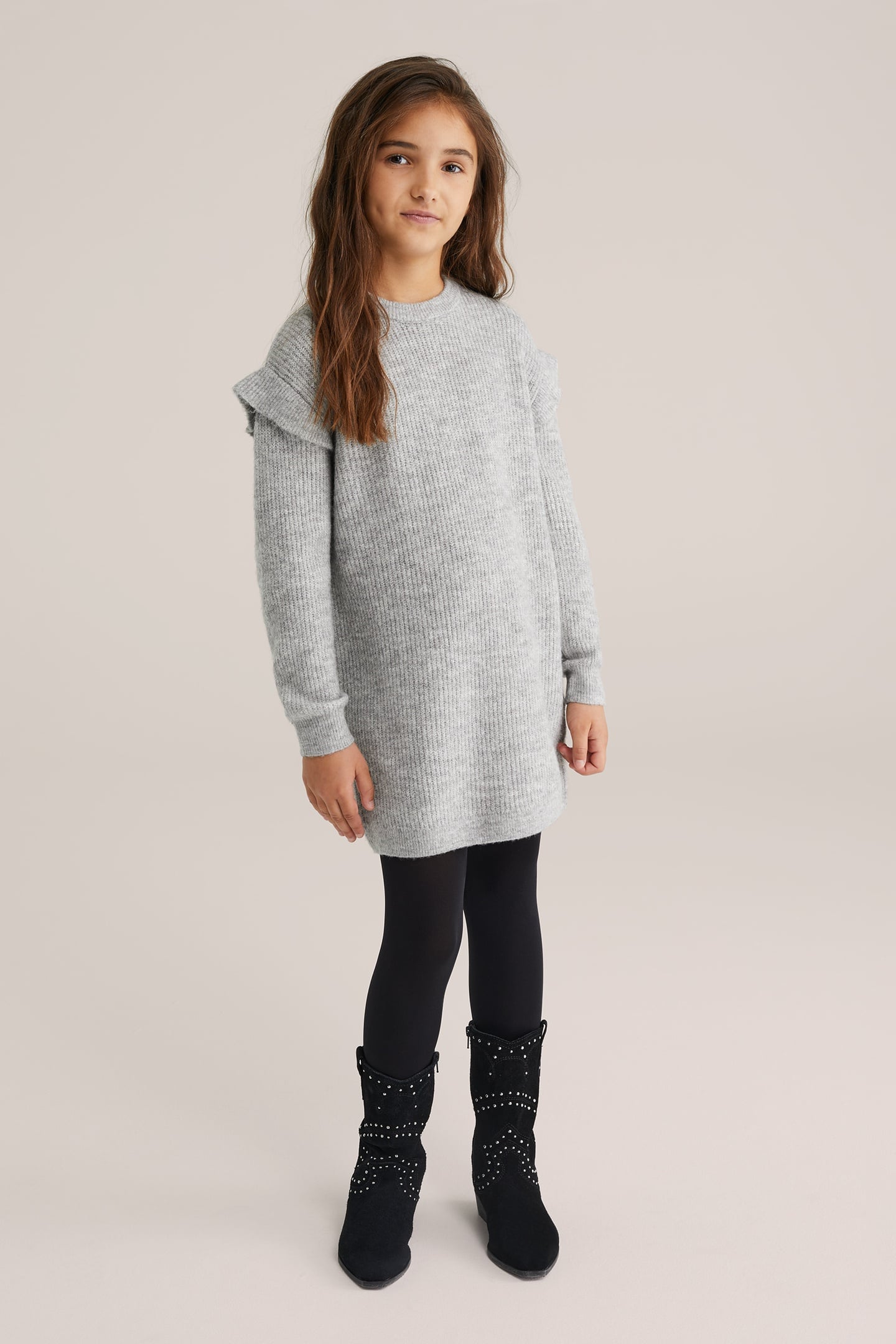 DRESS MID LENGTH GREY 2