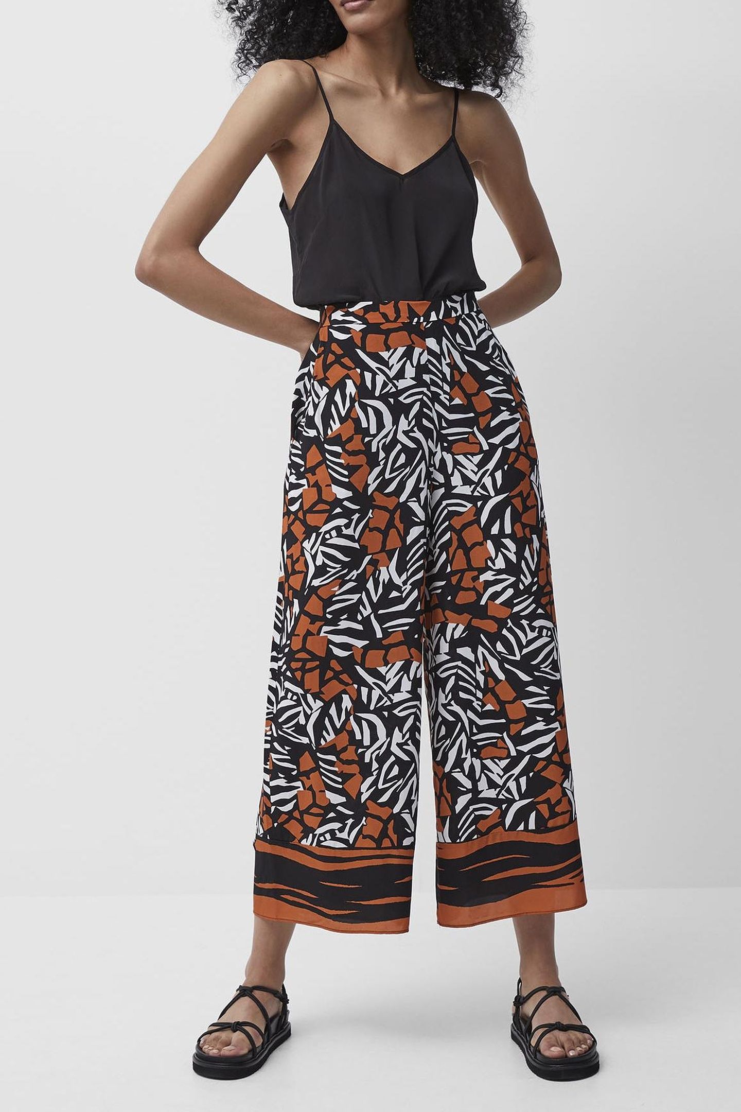 AFARA DRAPE CULOTTES BLACK MULTI 1