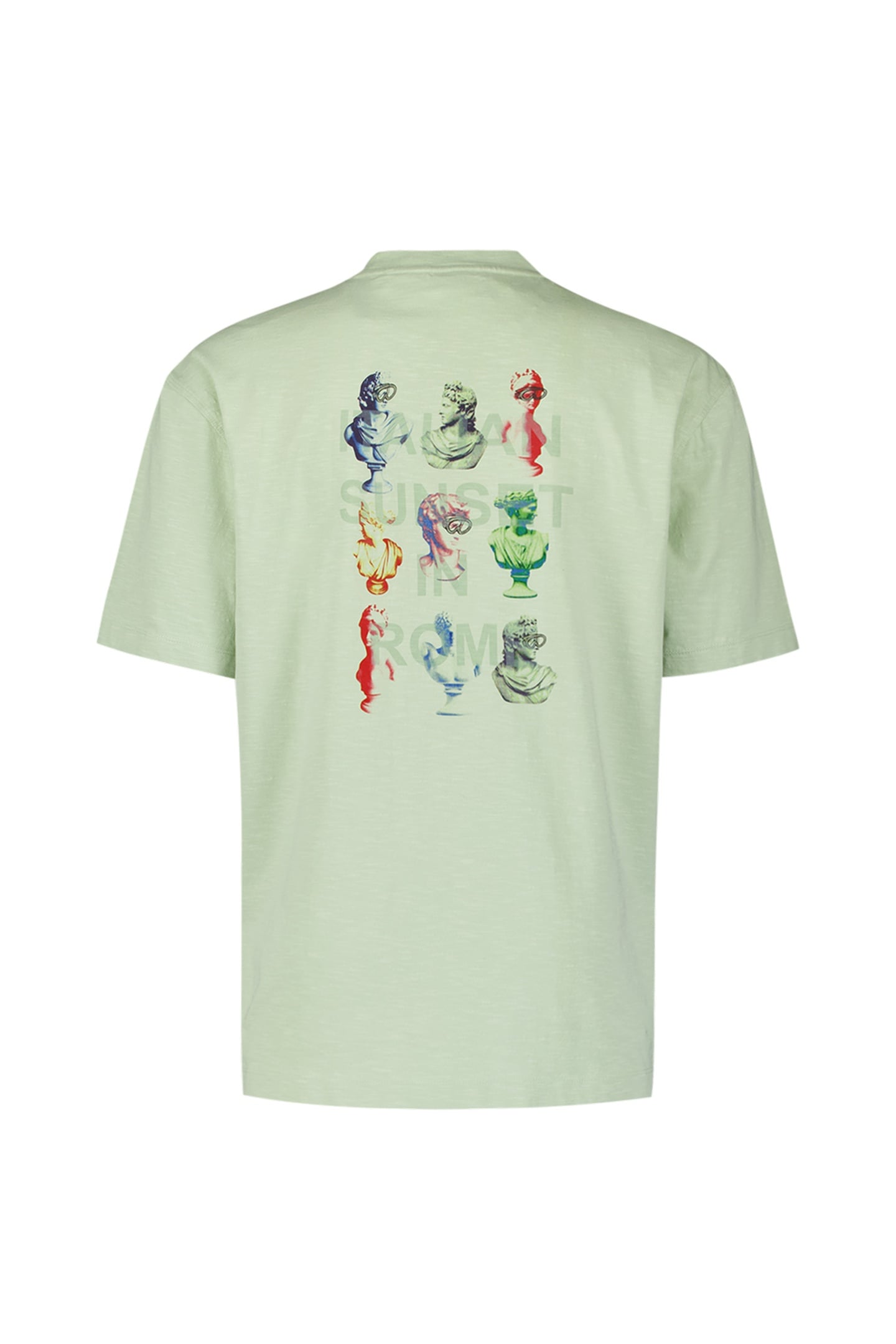 T-SHIRT CREWNECK SLUB PLACED PRINTS MINT 6