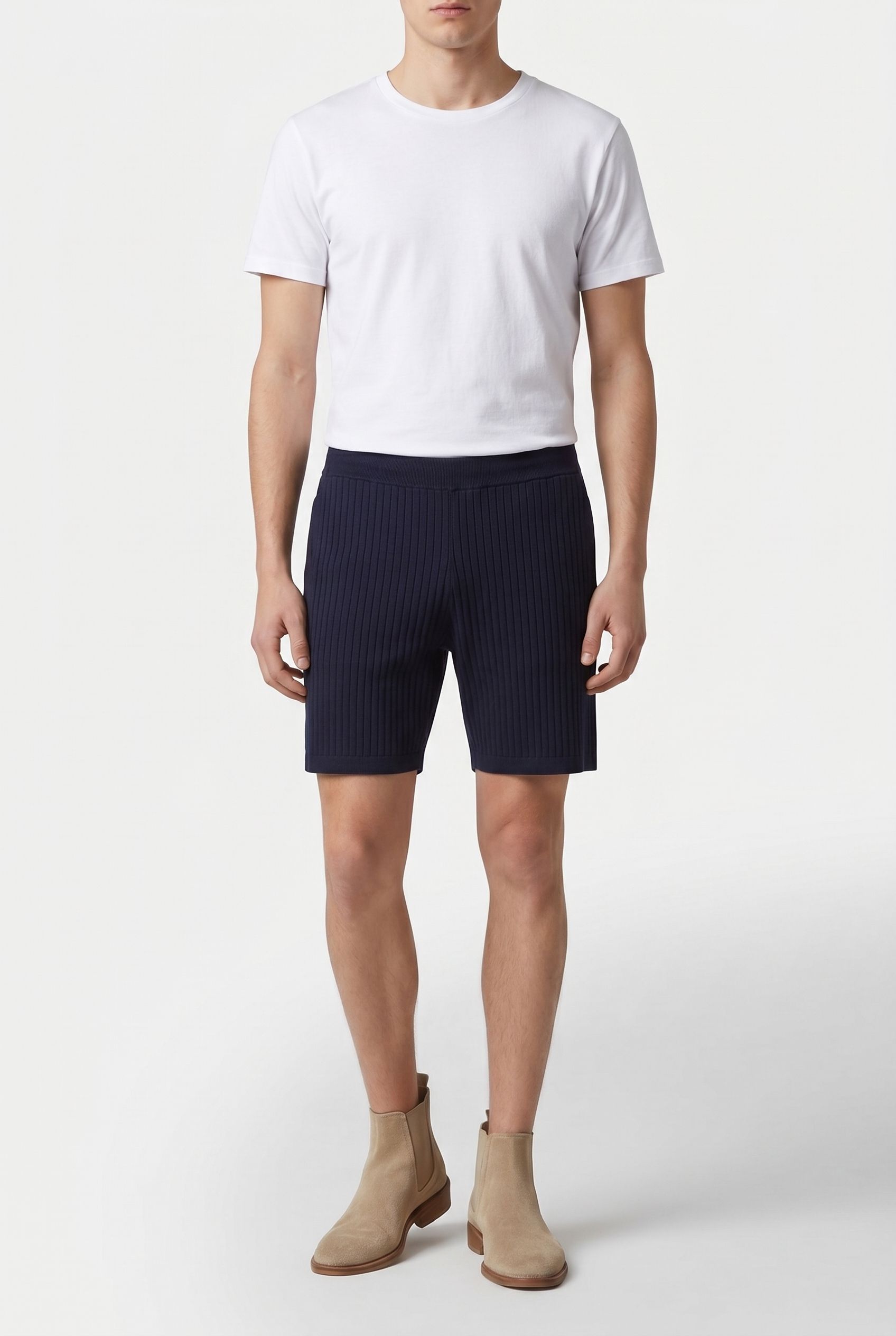 KNITTED SHORT NAVY 1