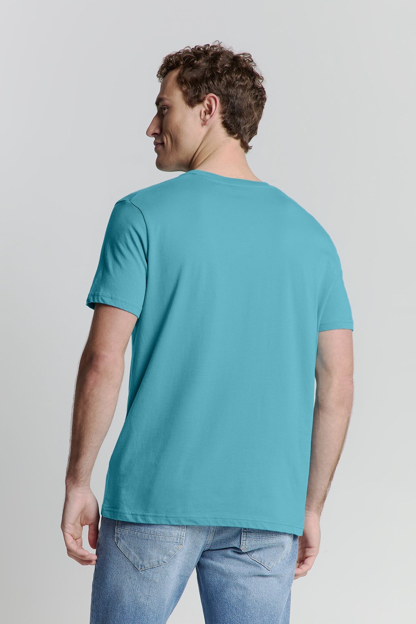T-SHIRT CREWNECK SOLID BASIC SEABLUE 4