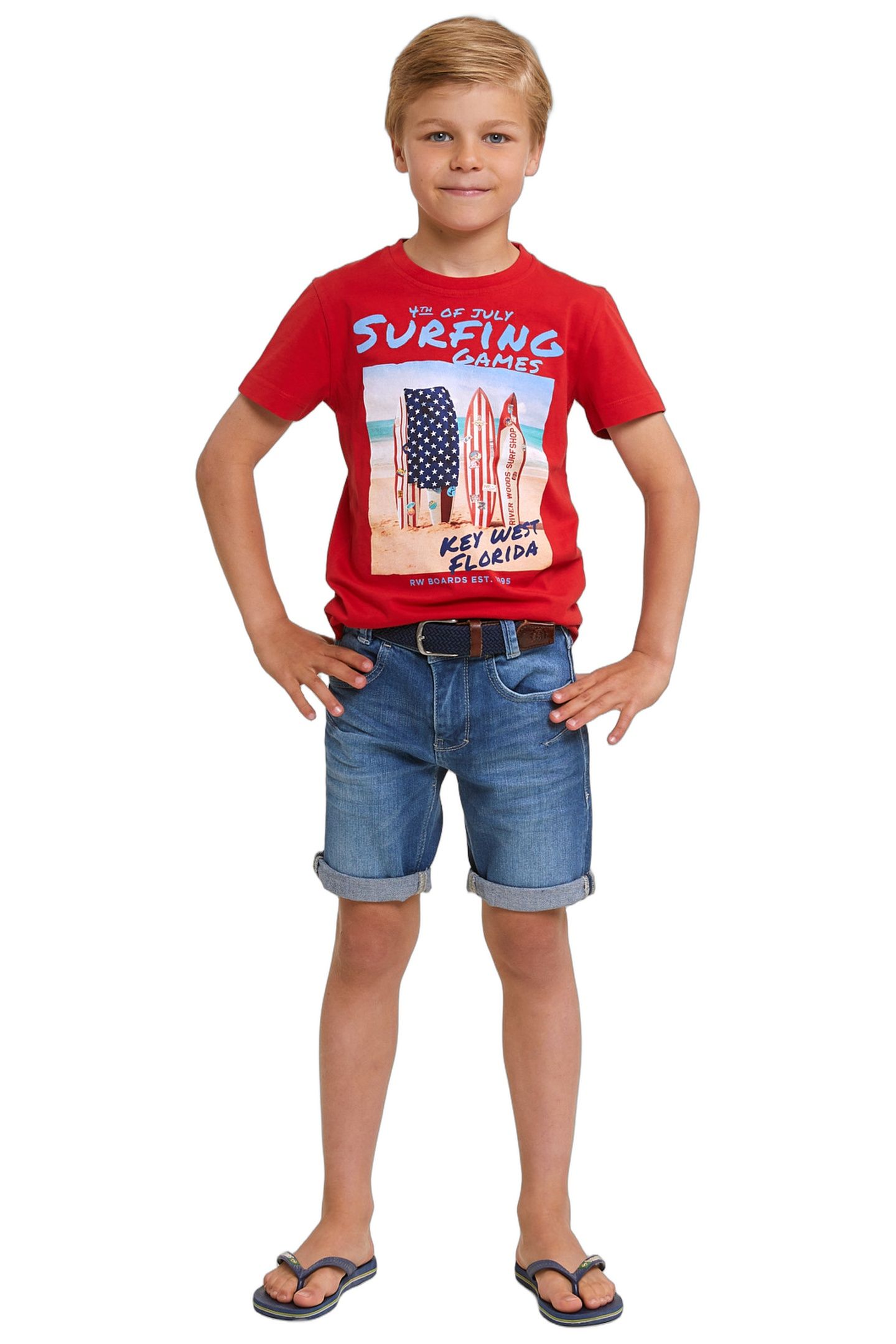 NORMAL FIT BASIC T-SHIRT SHORT SLEEVES HARVARD RED 2