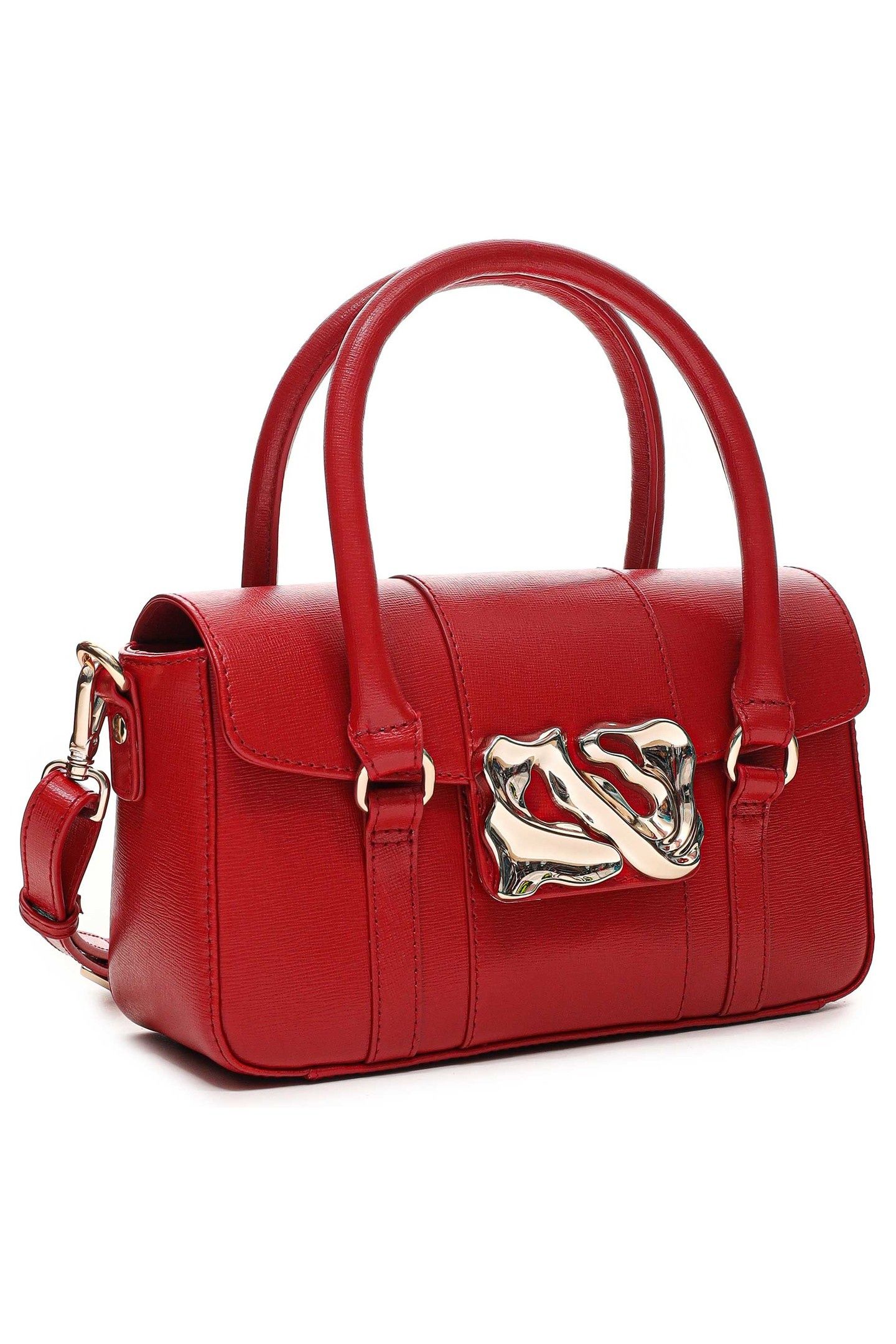 SMALL MAGGIE ICON FLORENCE BRIGHT RED W. GOLD 4