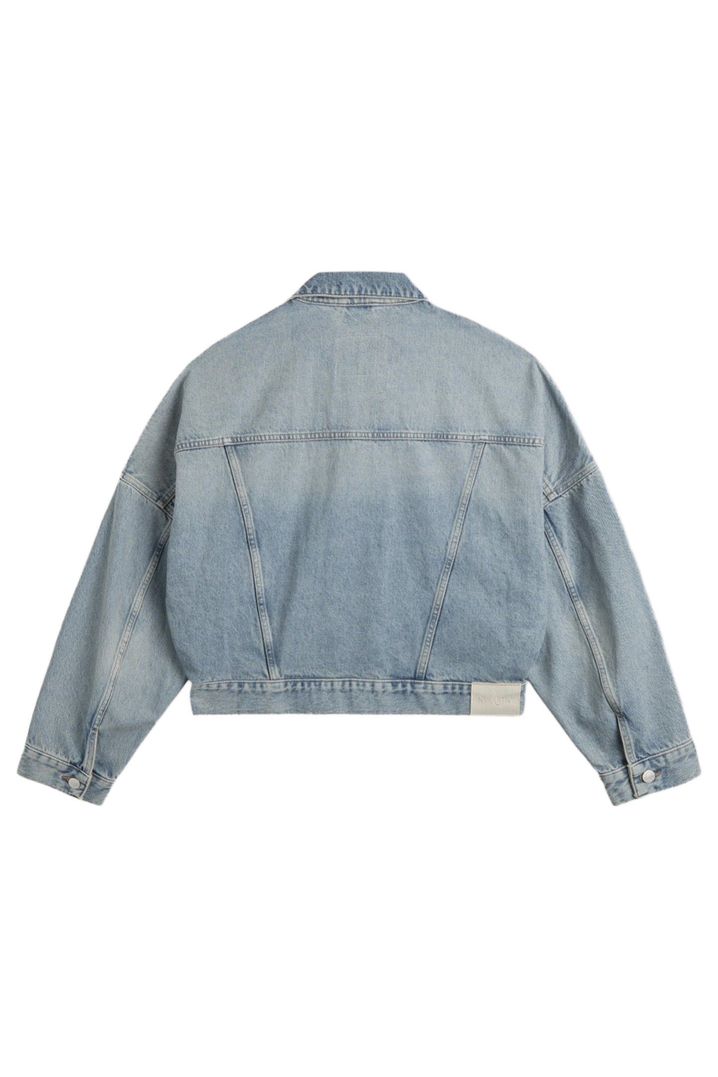 THE BLUE CROPPED DENIM JACKET BLUE 3