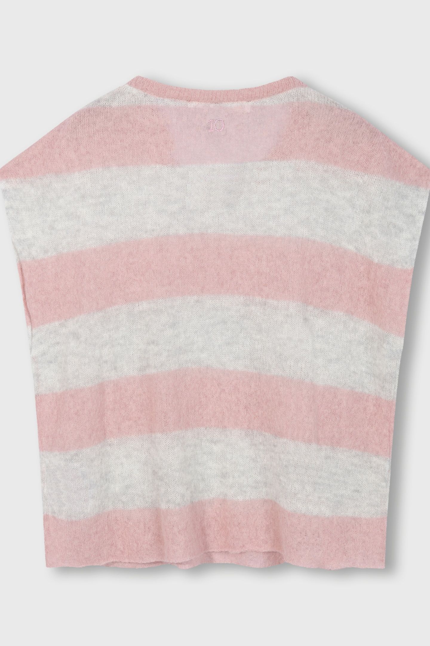 THIN KNIT TEE DARK RASPBERRY/WHITE GREY MELEE 5
