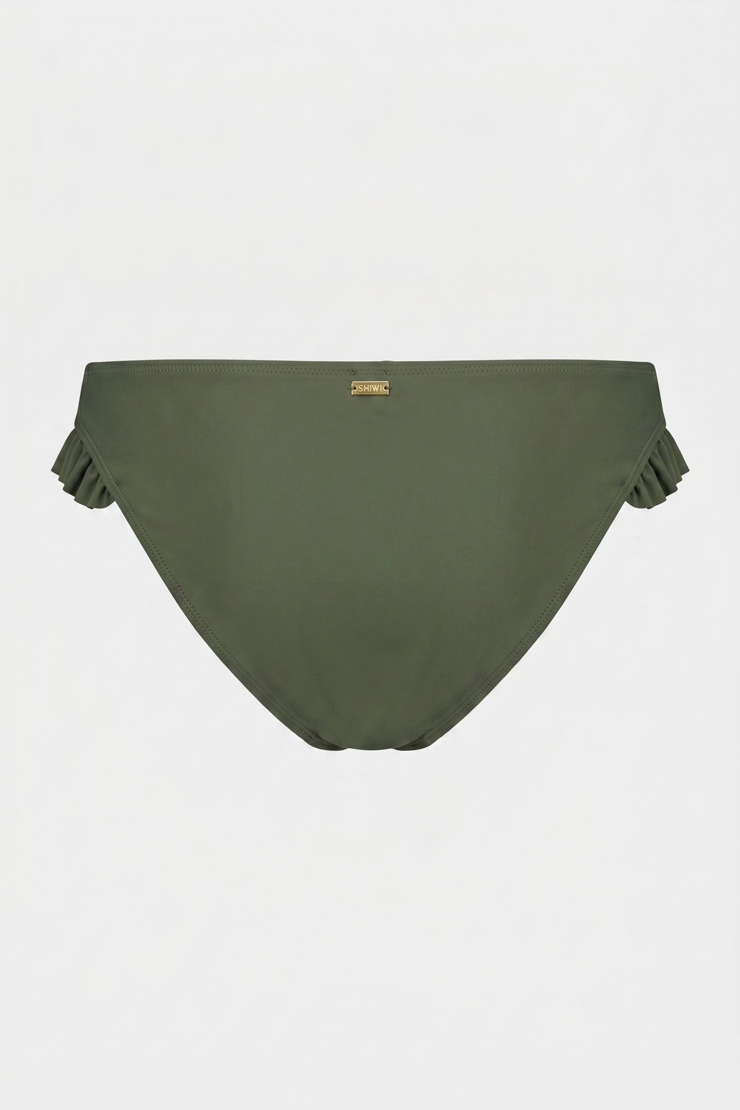 CLASSIC RUFFLE BIKINI BOTTOM OLIVE GREEN 3