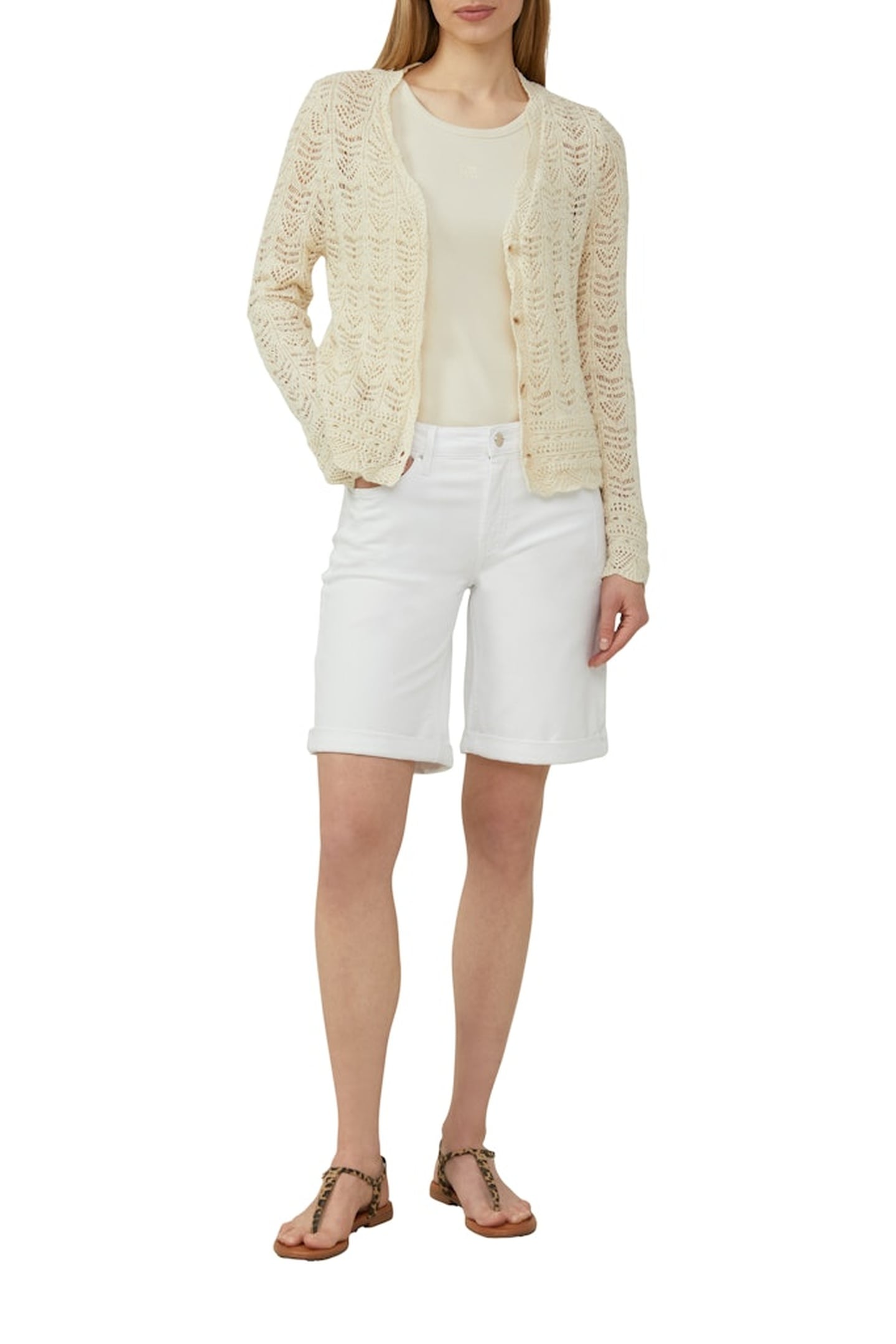 JEANS SHORTS WHITE DENIM 4