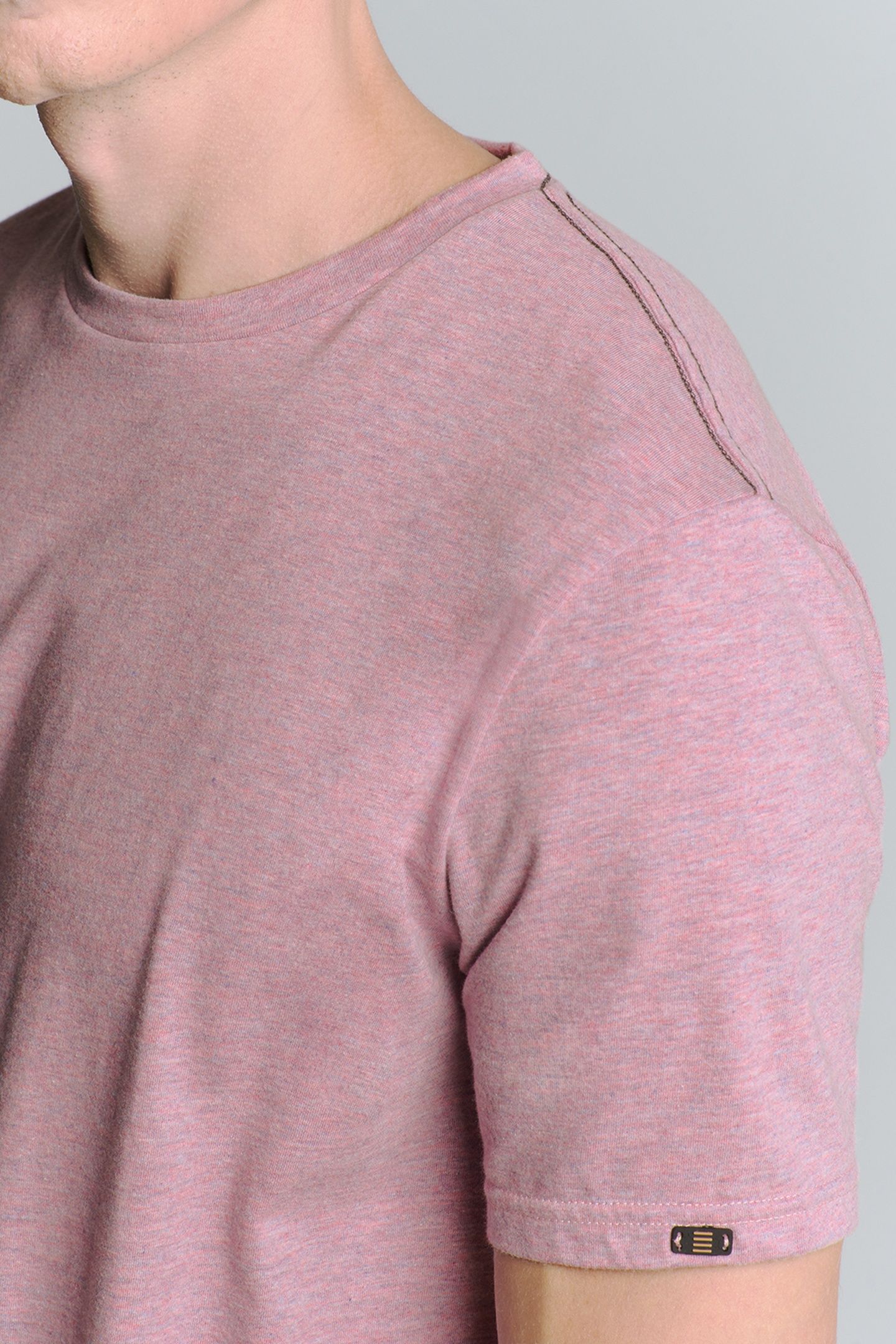 T-SHIRT CREWNECK MELANGE MAUVE 6