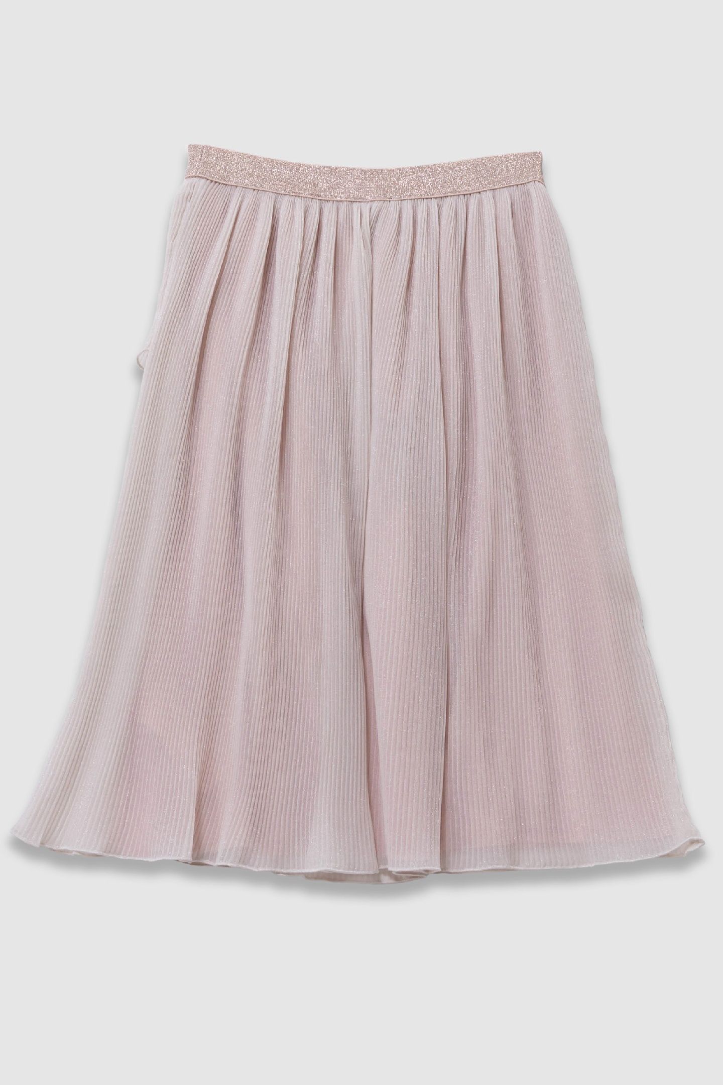 PINK PLEATED SKIRT WITH ASYMMETRICAL FLOUNCE 2