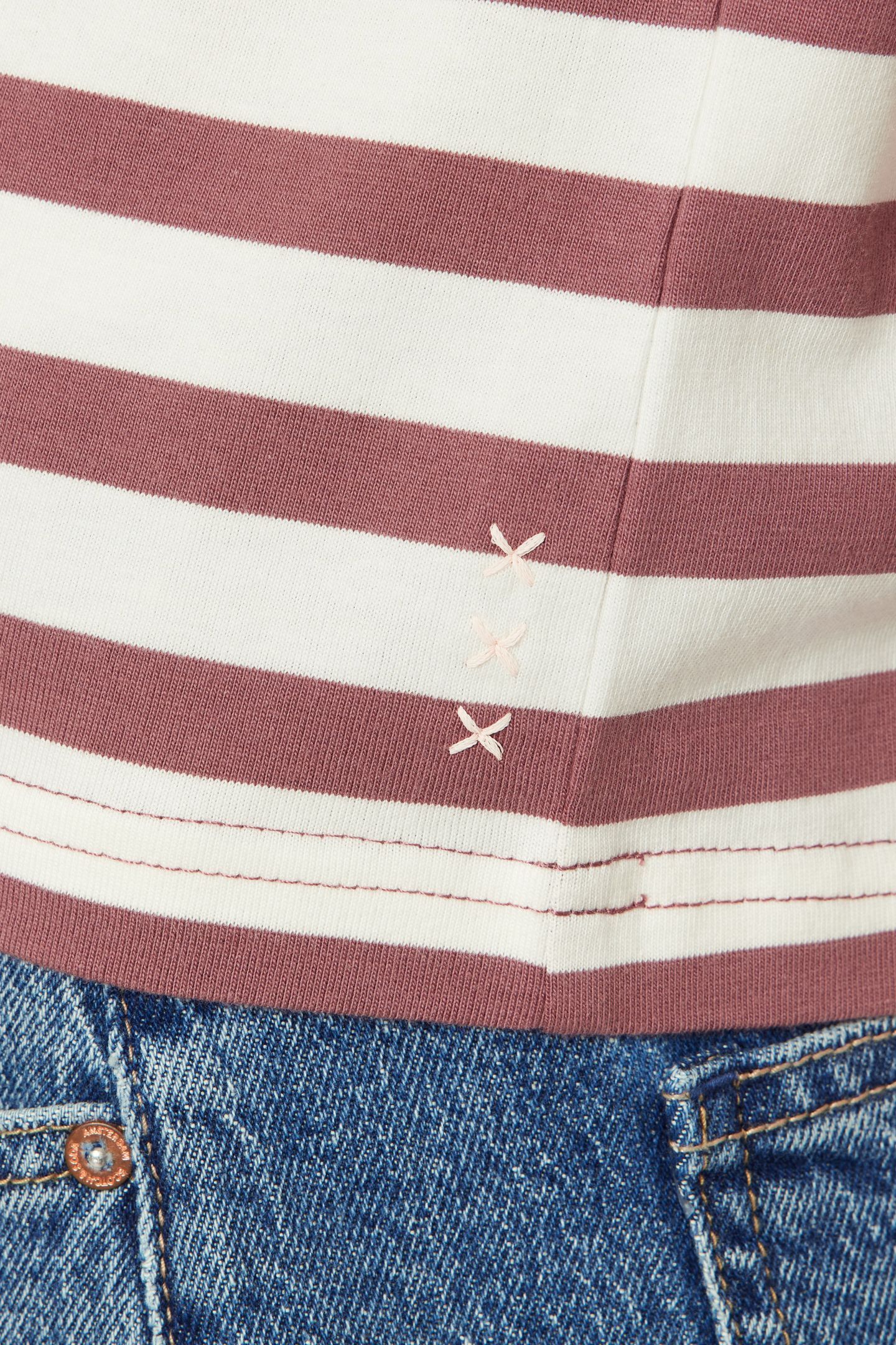 BOXY CROP TEE ROSE BROWN/SUGAR SWIZZLE 6