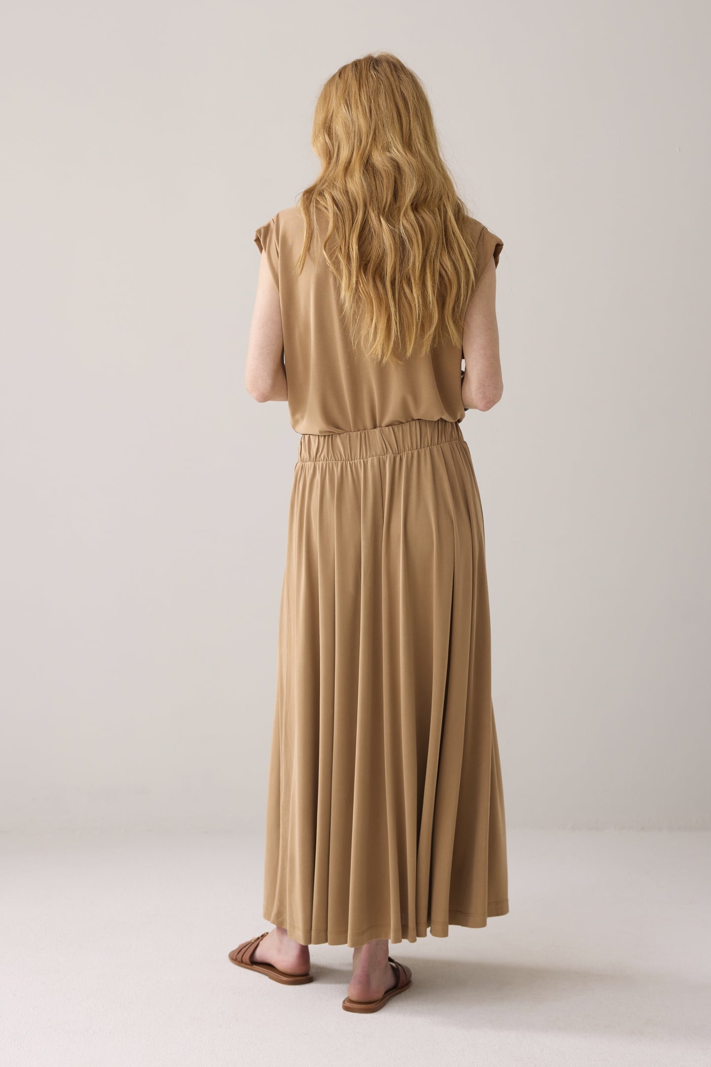 SKIRT WASHED MODAL JERSEY PEANUT 2