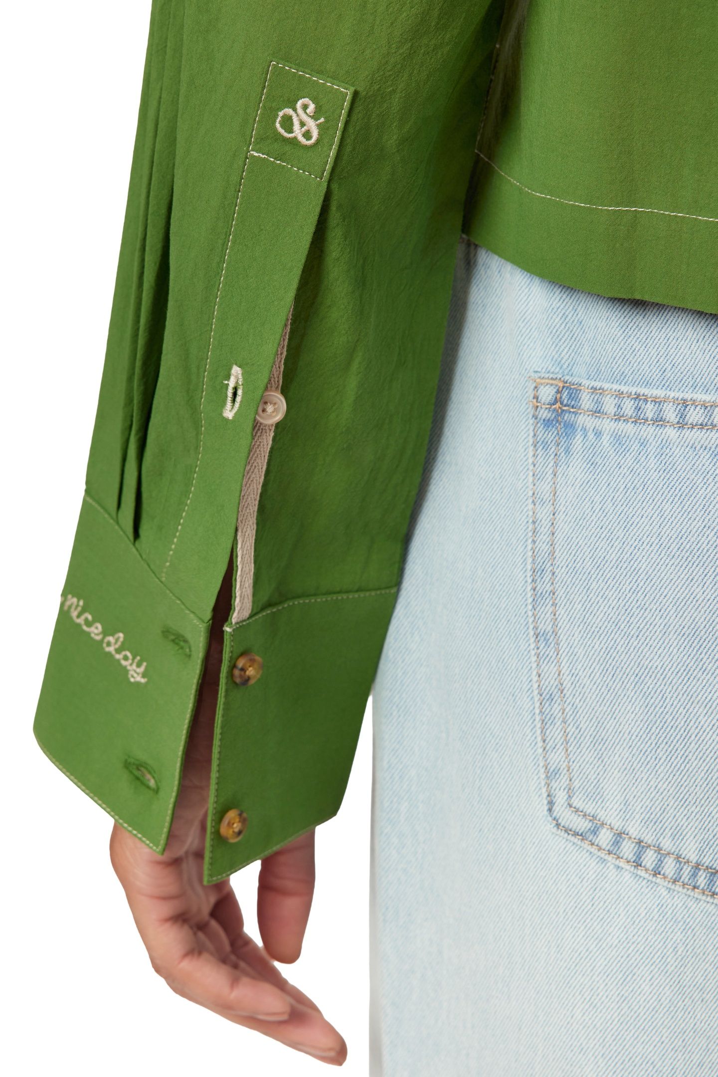 NOTCH LAPEL SHIRT GARDEN GREEN 5