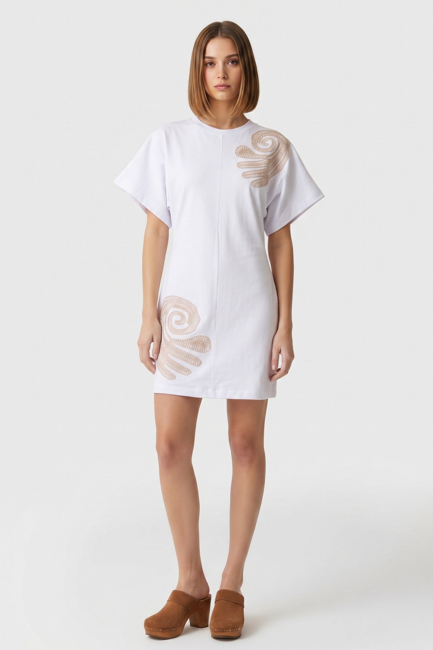 FELCIA EMBROIDERY DRESS WHITE 1