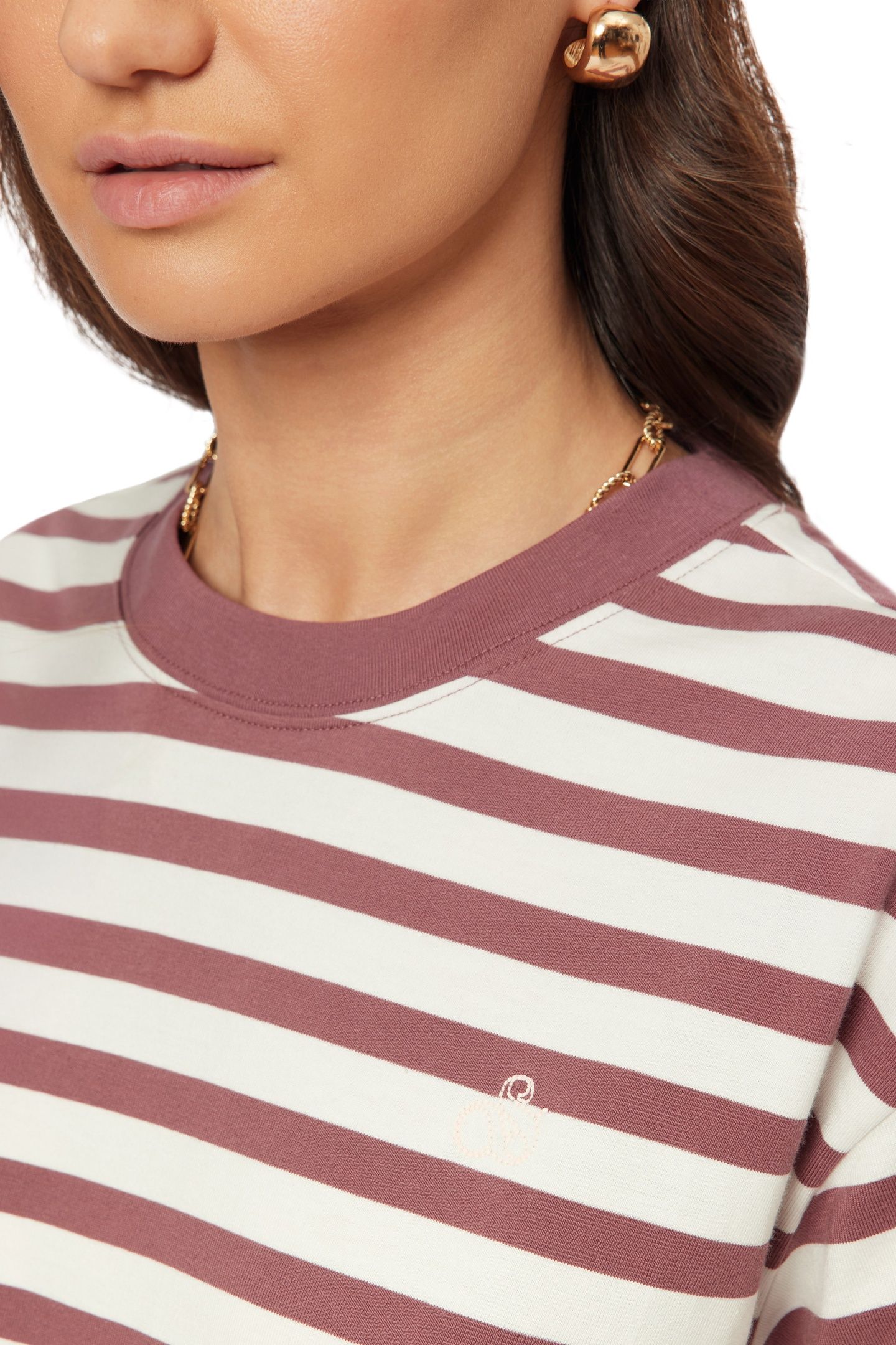 BOXY CROP TEE ROSE BROWN/SUGAR SWIZZLE 8