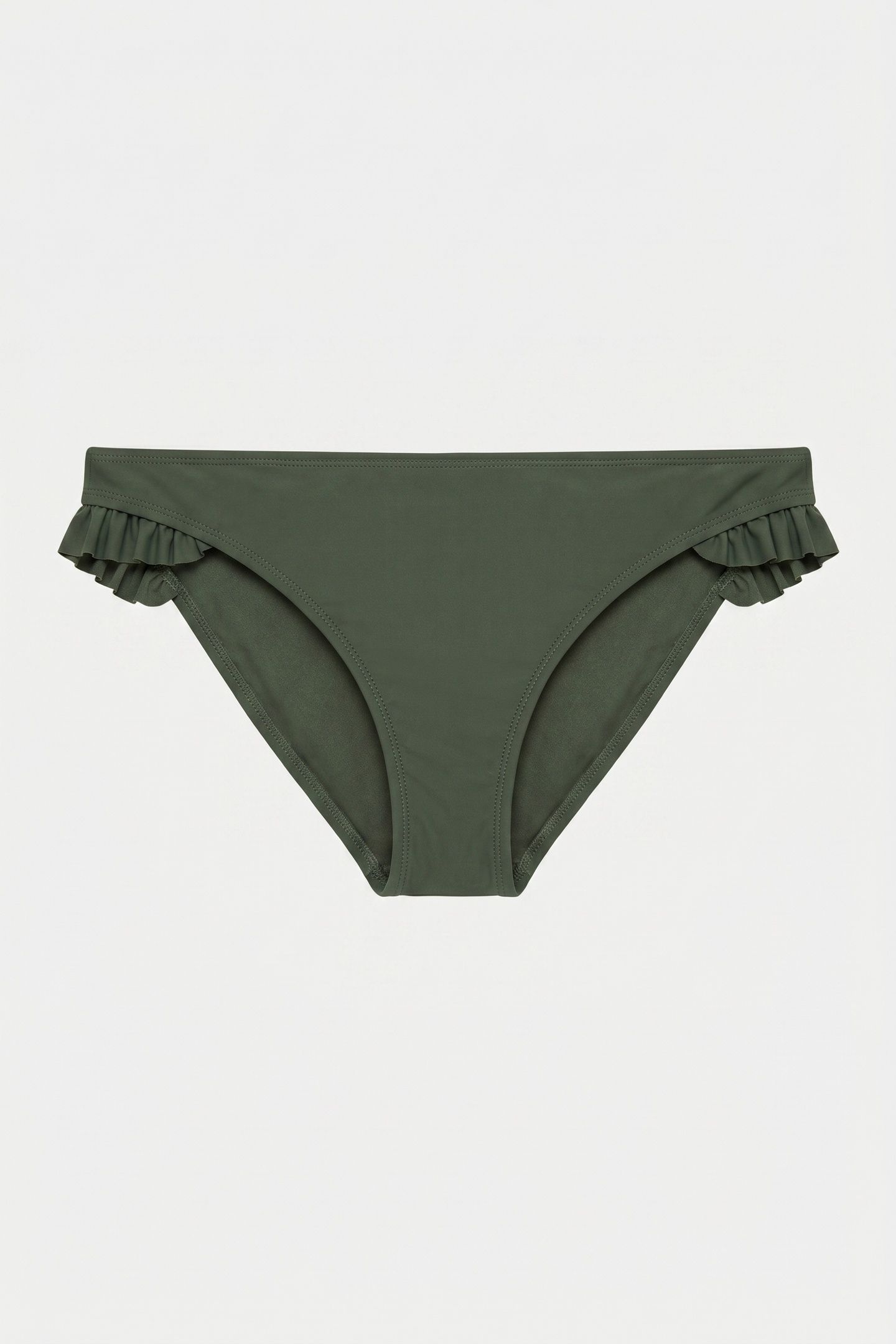 CLASSIC RUFFLE BIKINI BOTTOM OLIVE GREEN 2