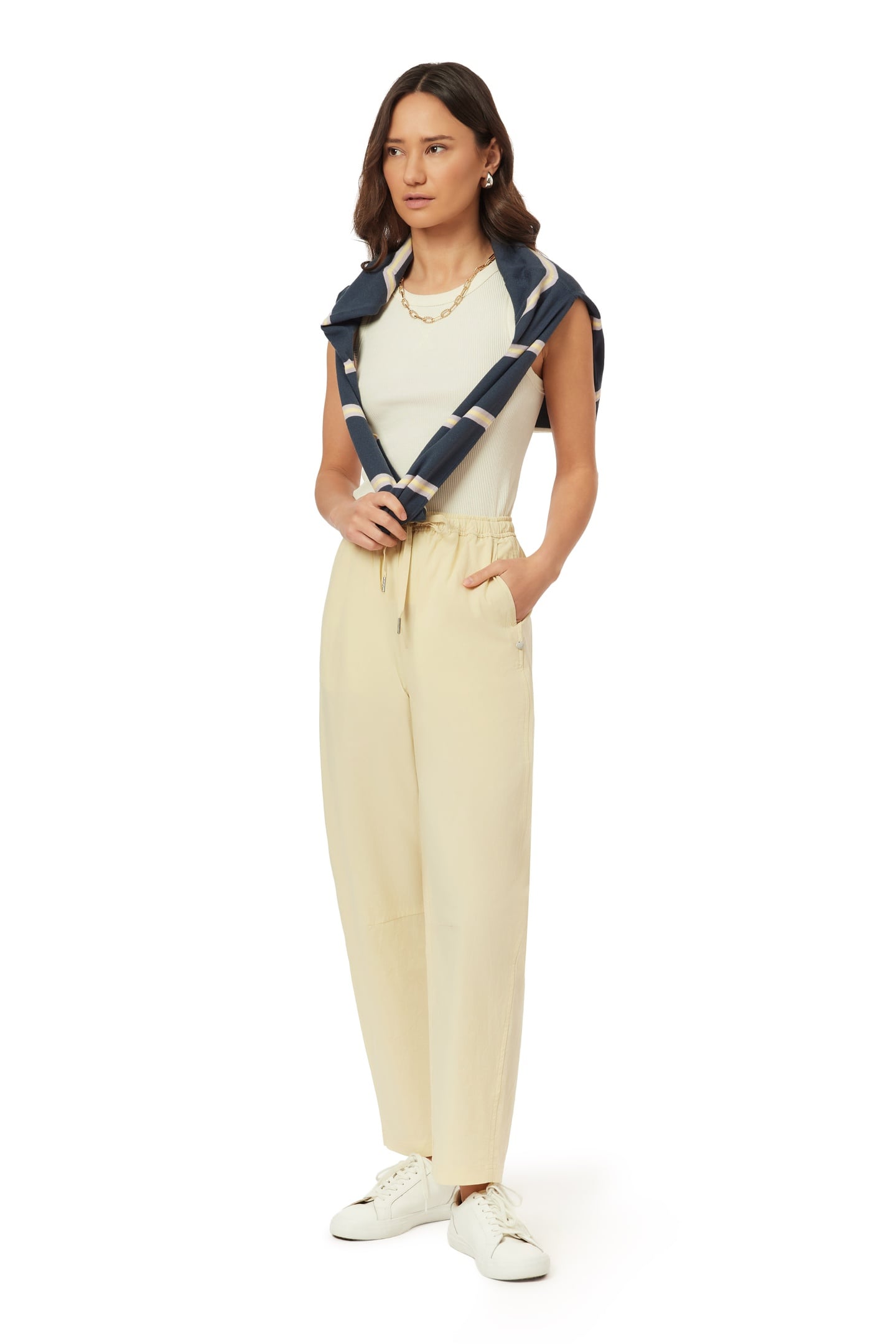BARREL LEG PANTS CHINO GREEN 2