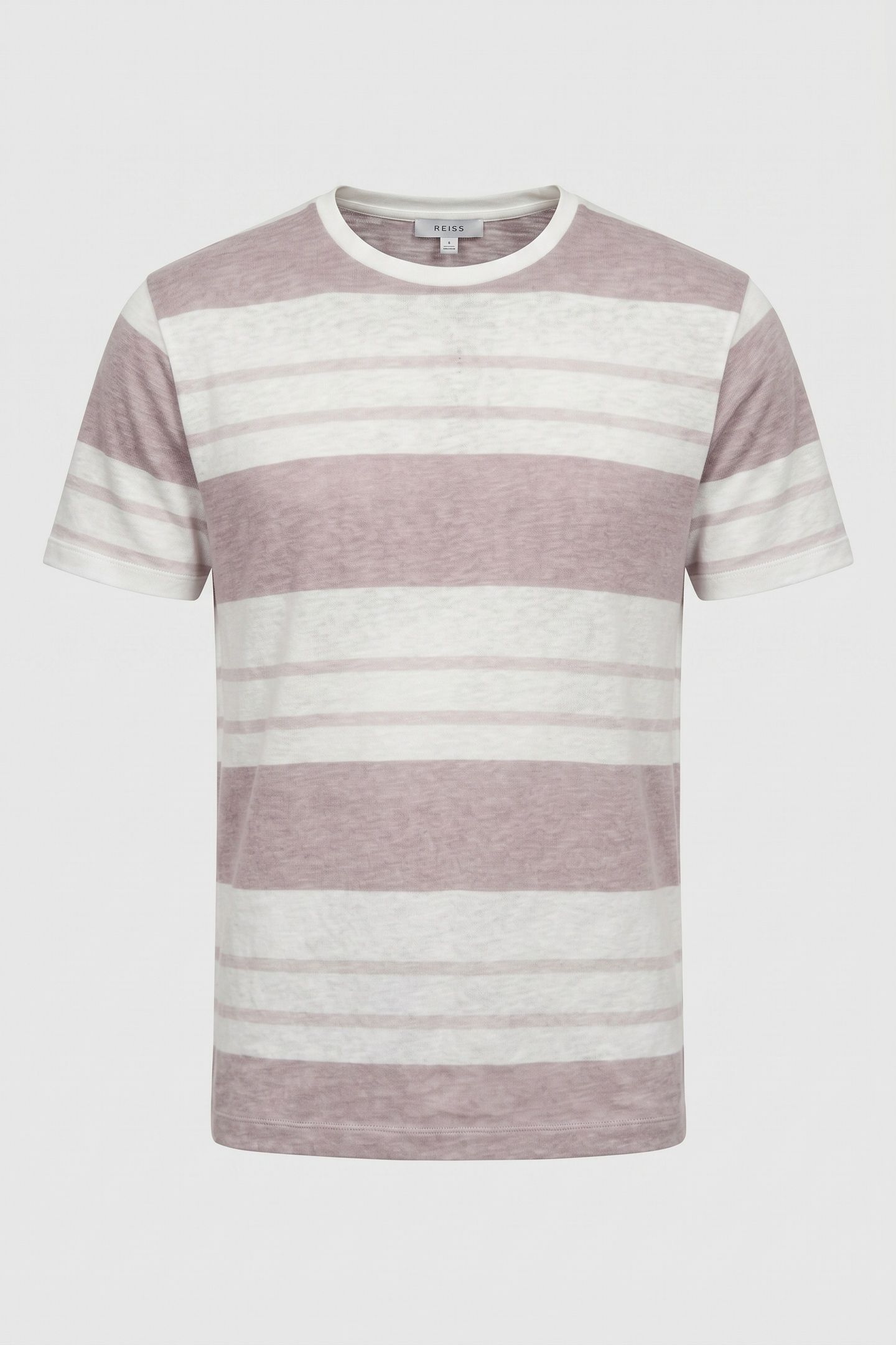 LINEN STRIPE TEE NEUTRAL/WHITE 3