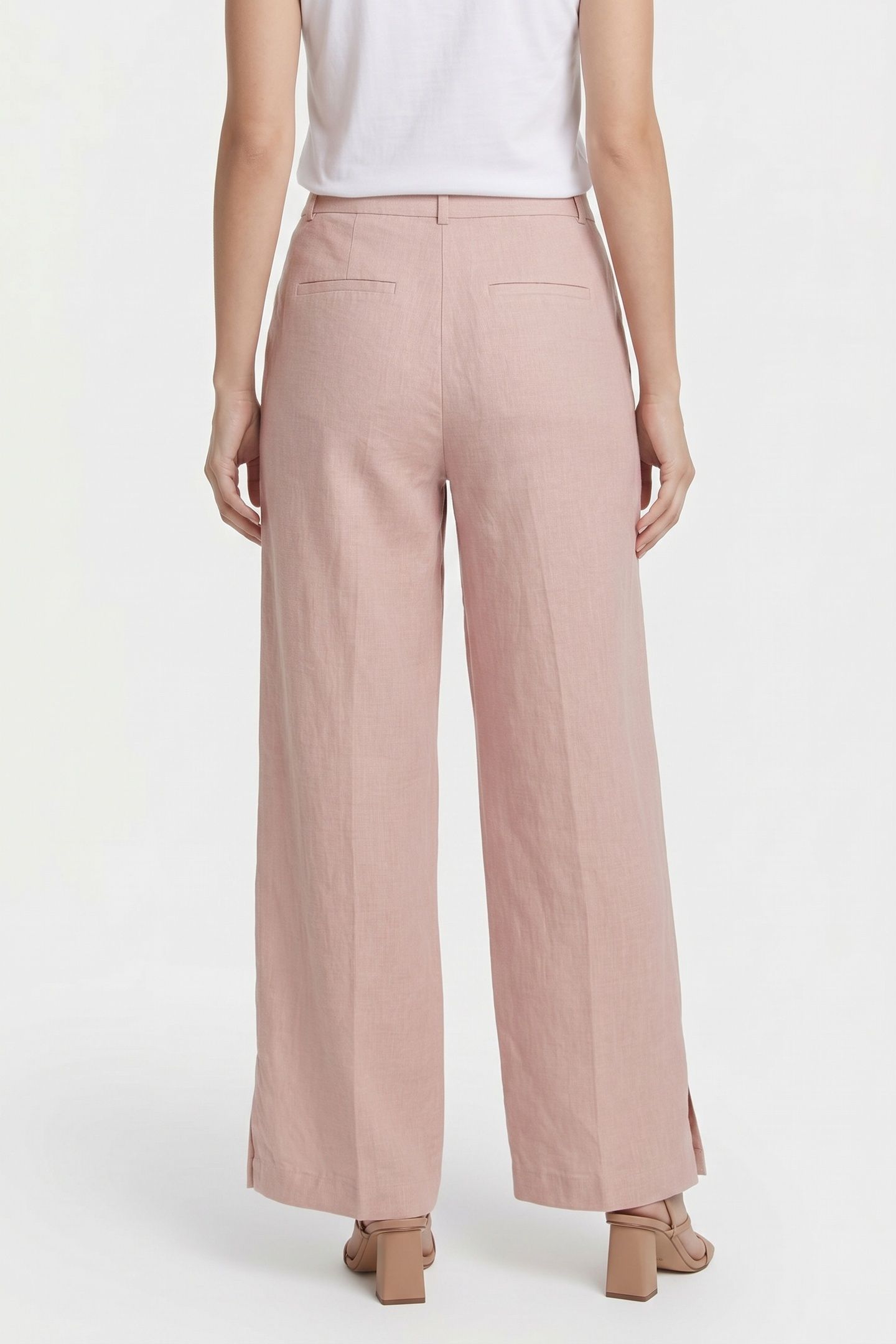 CARLY LINEN TROUSERS ORANGE 2