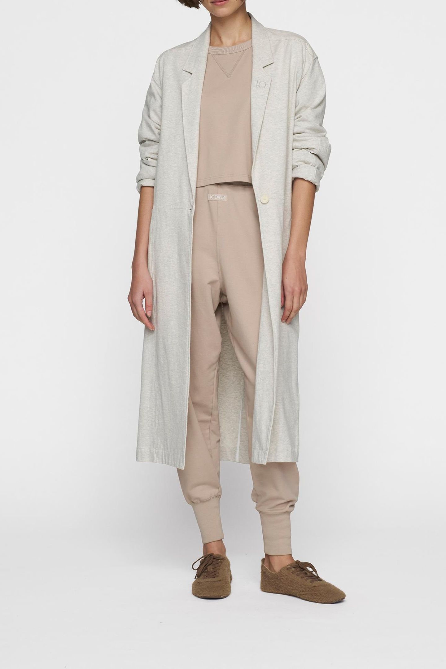 LONG BLAZER JERSEY LIGHT GREY MELEE 5
