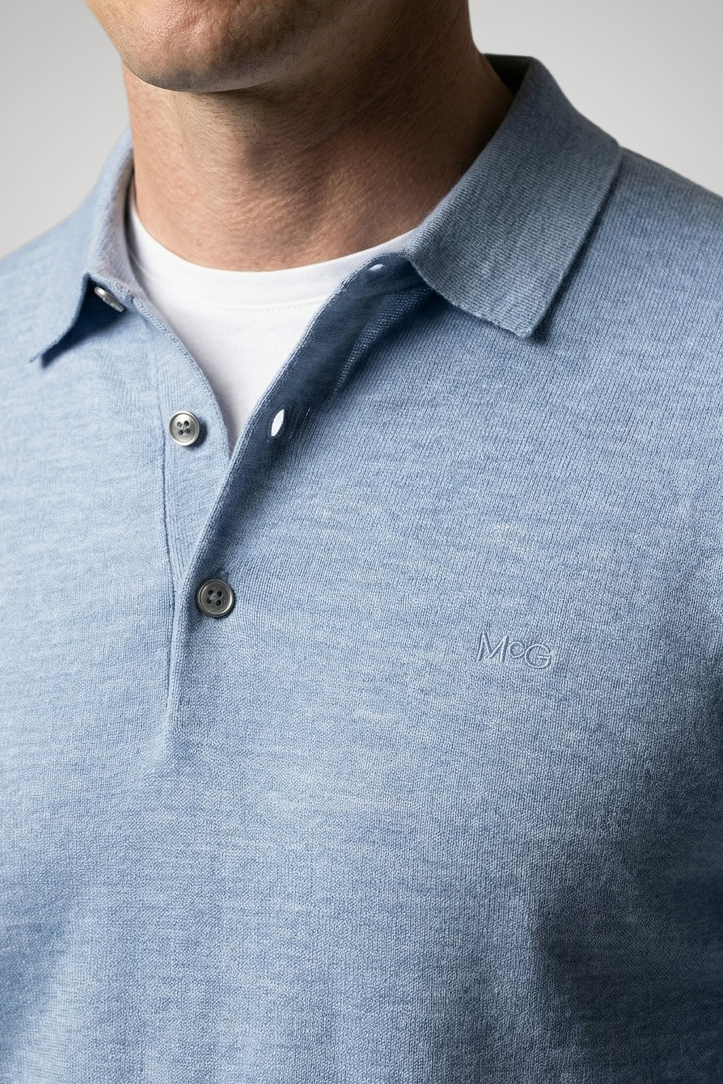 FINE MERINO POLO LIGHT BLUE 6