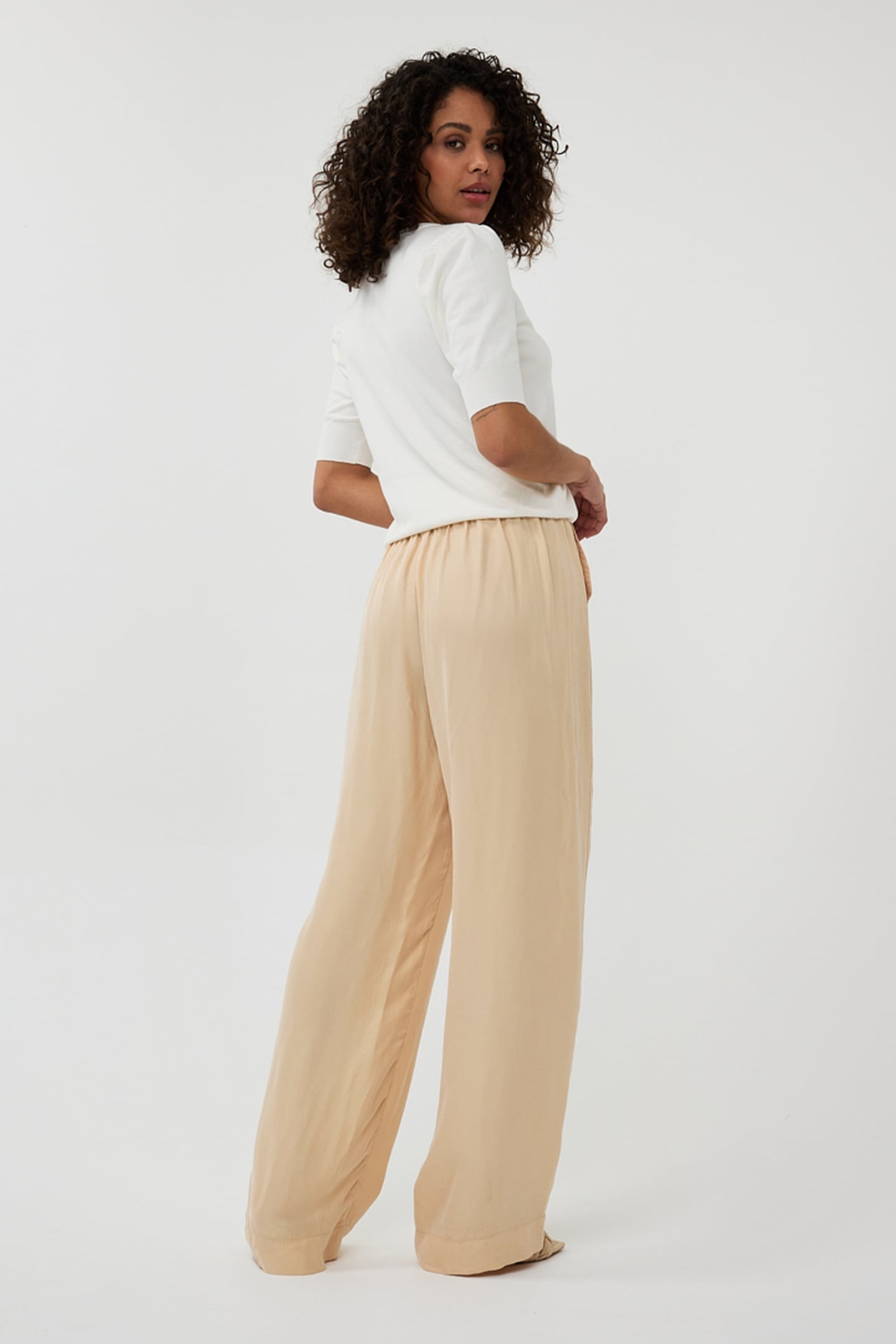 TROUSERS ELASTIC WB CUPRO SAND 3