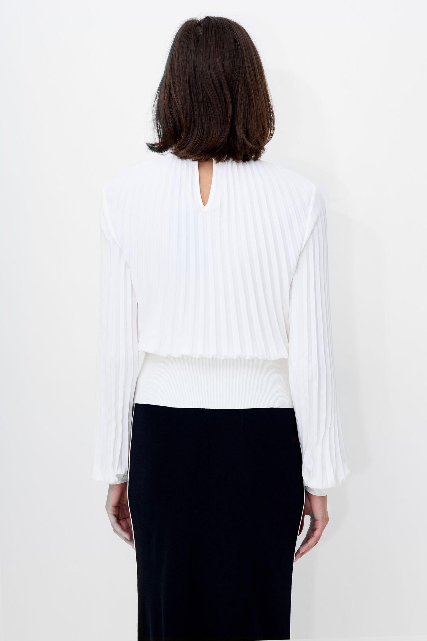LEVY BALLOON SLEEVE TOP WINTER WHITE 3