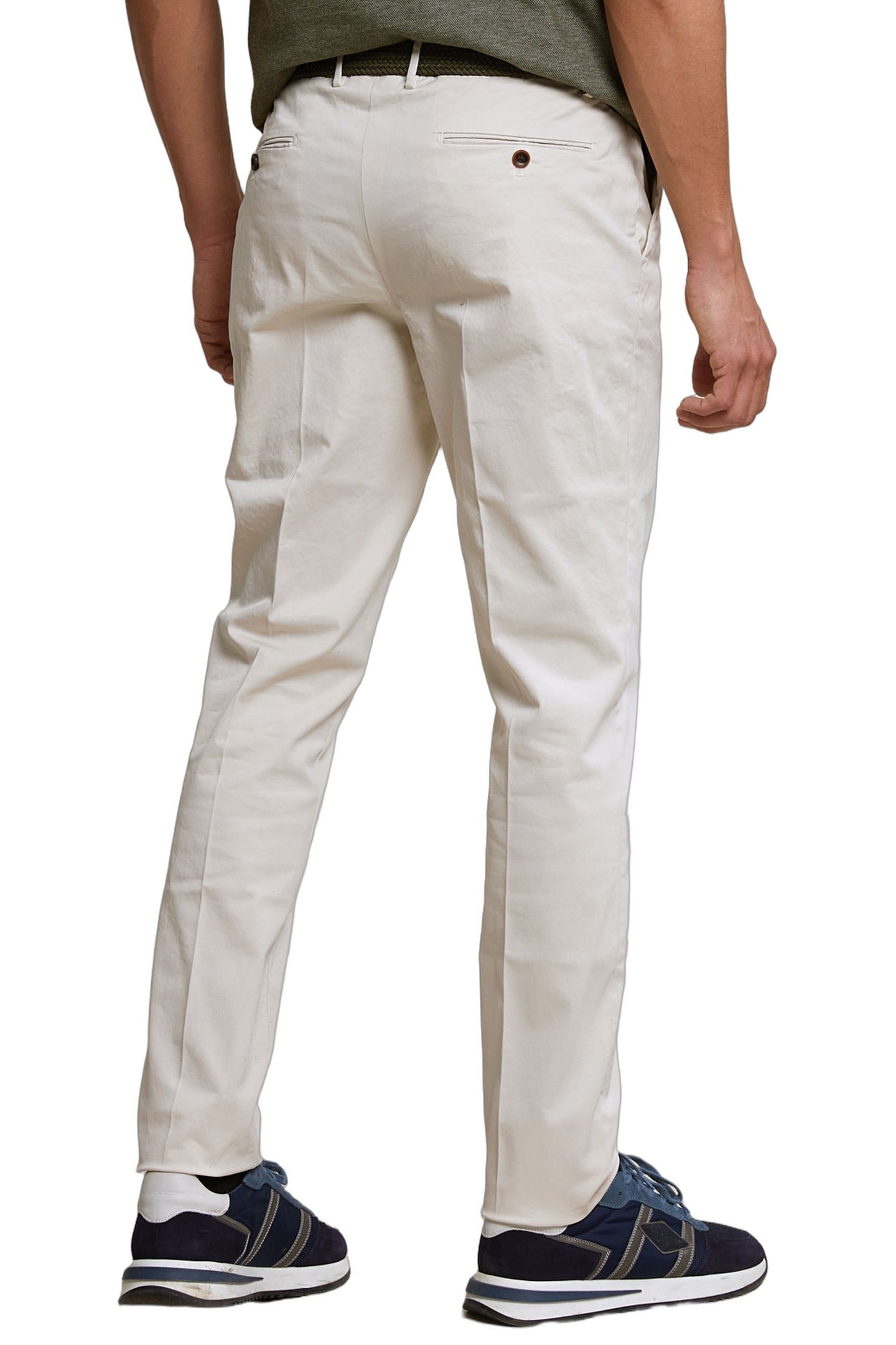 COTTON CHINO PANTS STRETCH EGG SHELL 3