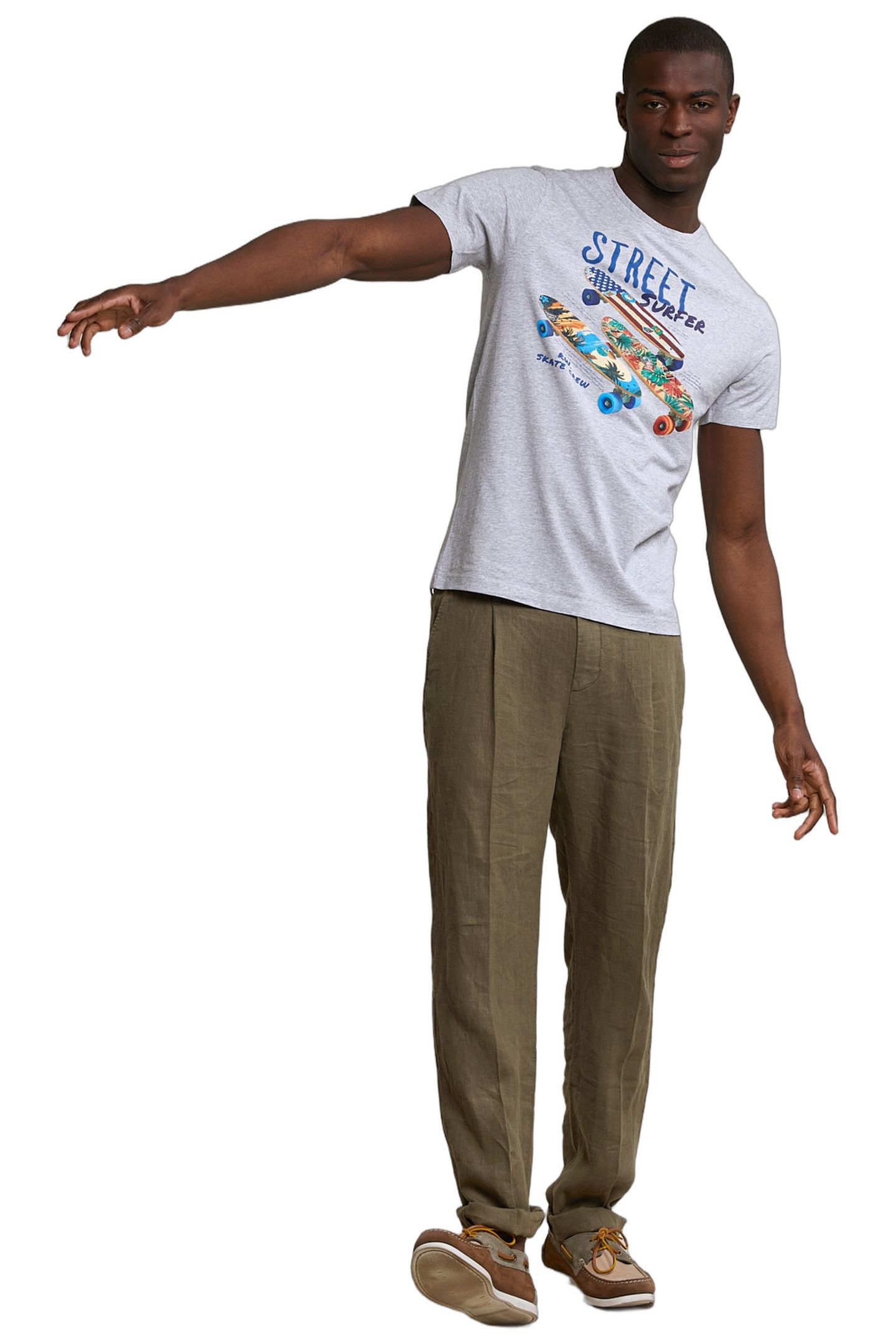NORMAL FIT BASIC T-SHIRT SHORT SLEEVES OYSTER MIX 2