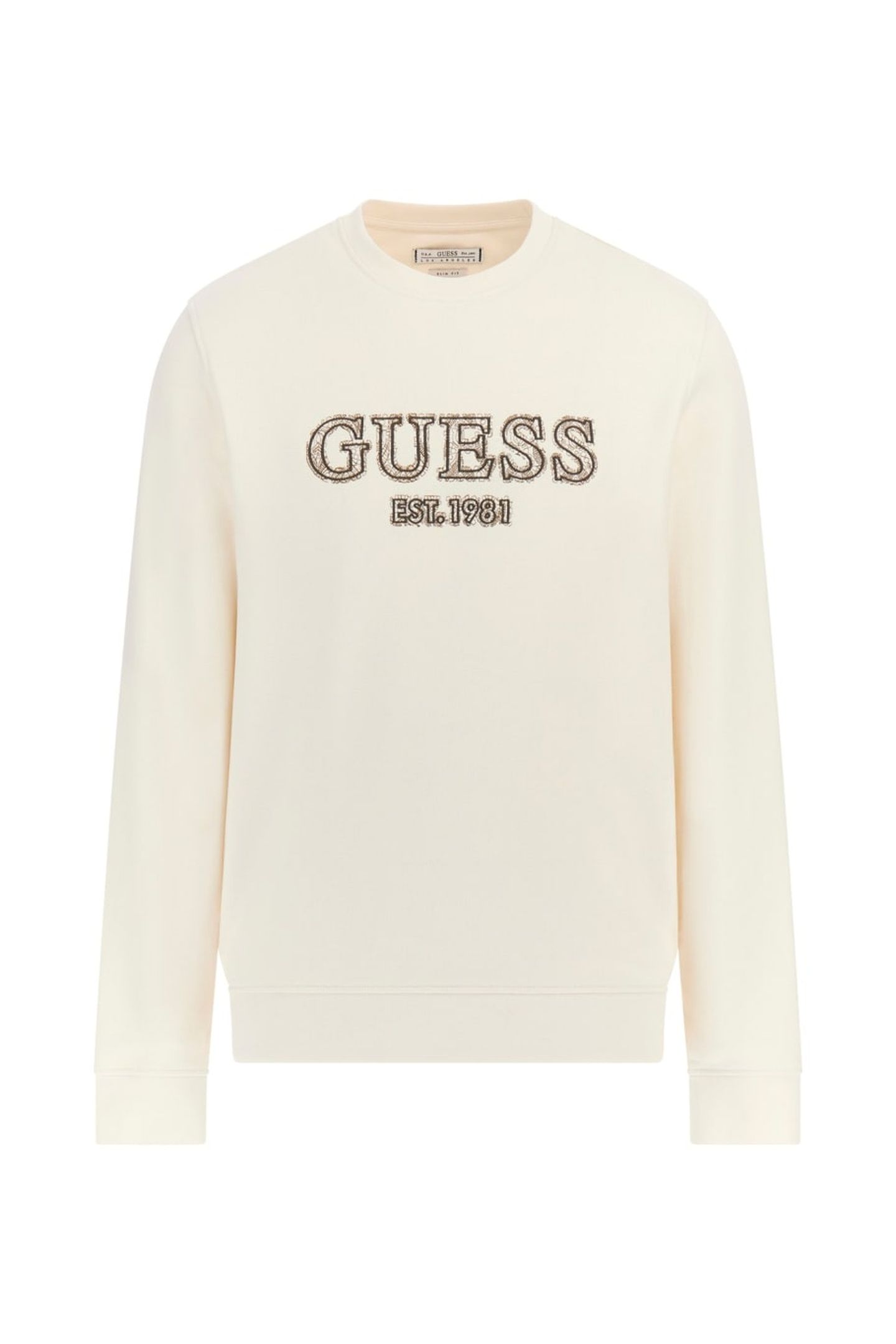 GUESS ECO CN BASIC LOGO SWEATS VANILLA CREAM 7