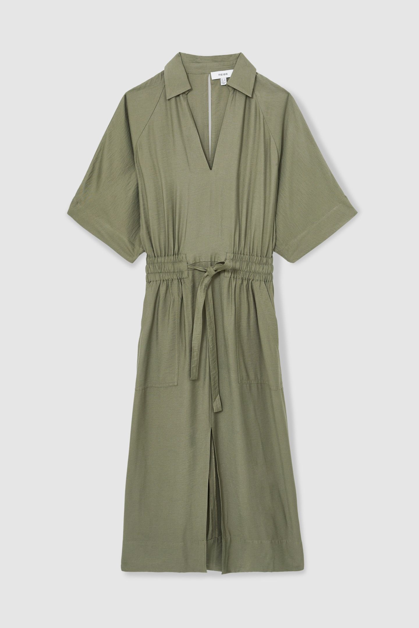SLEEVED SHIRT DRESS KHAKI 4