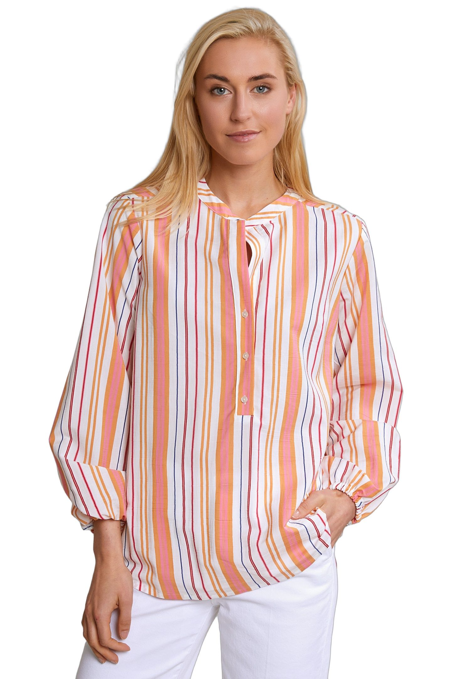 MULTI LOOSE STRIPED BLOUSE LONG SLEEVES 1