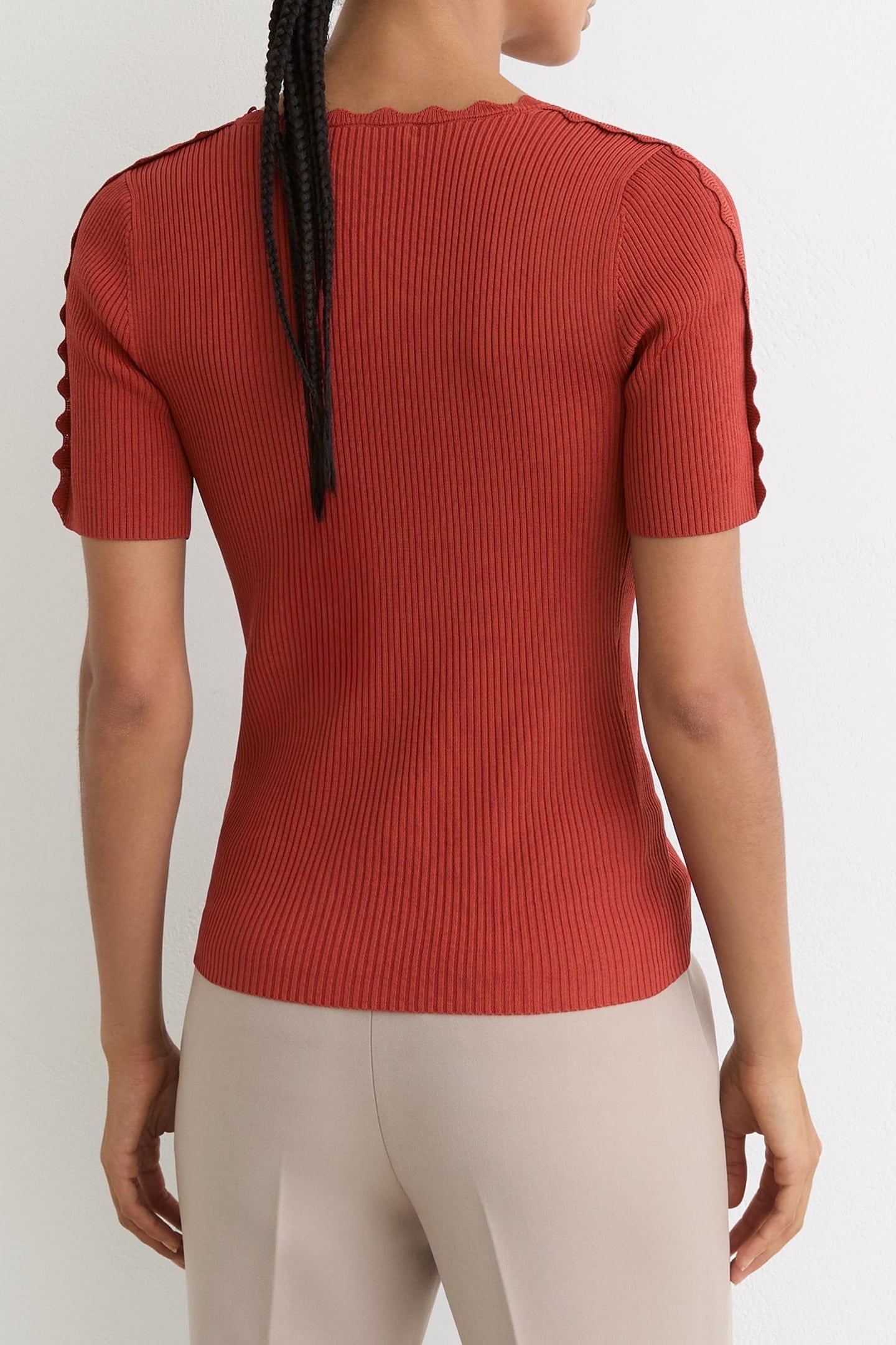 SCALLOP EDGE TOP RUST RED 3