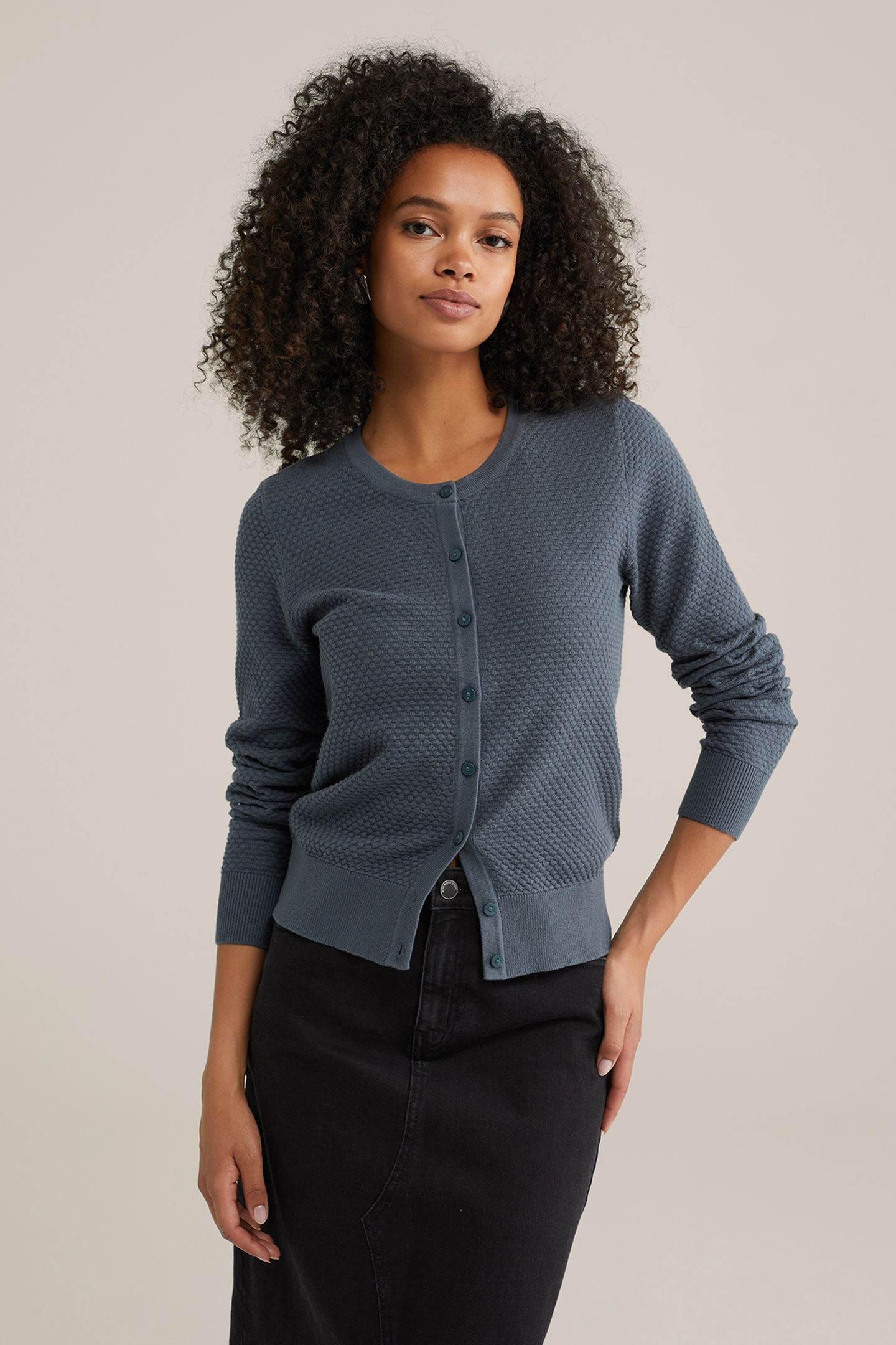KNITTED CARDIGAN GREEN BLUE 2