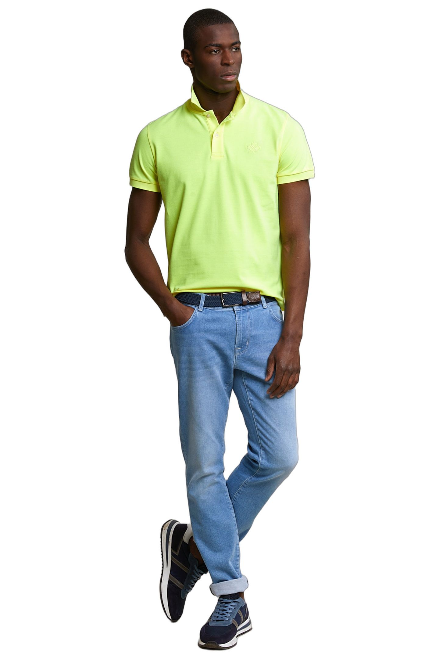 CUSTOM FIT SPORTY POLO NEON YELLOW 2