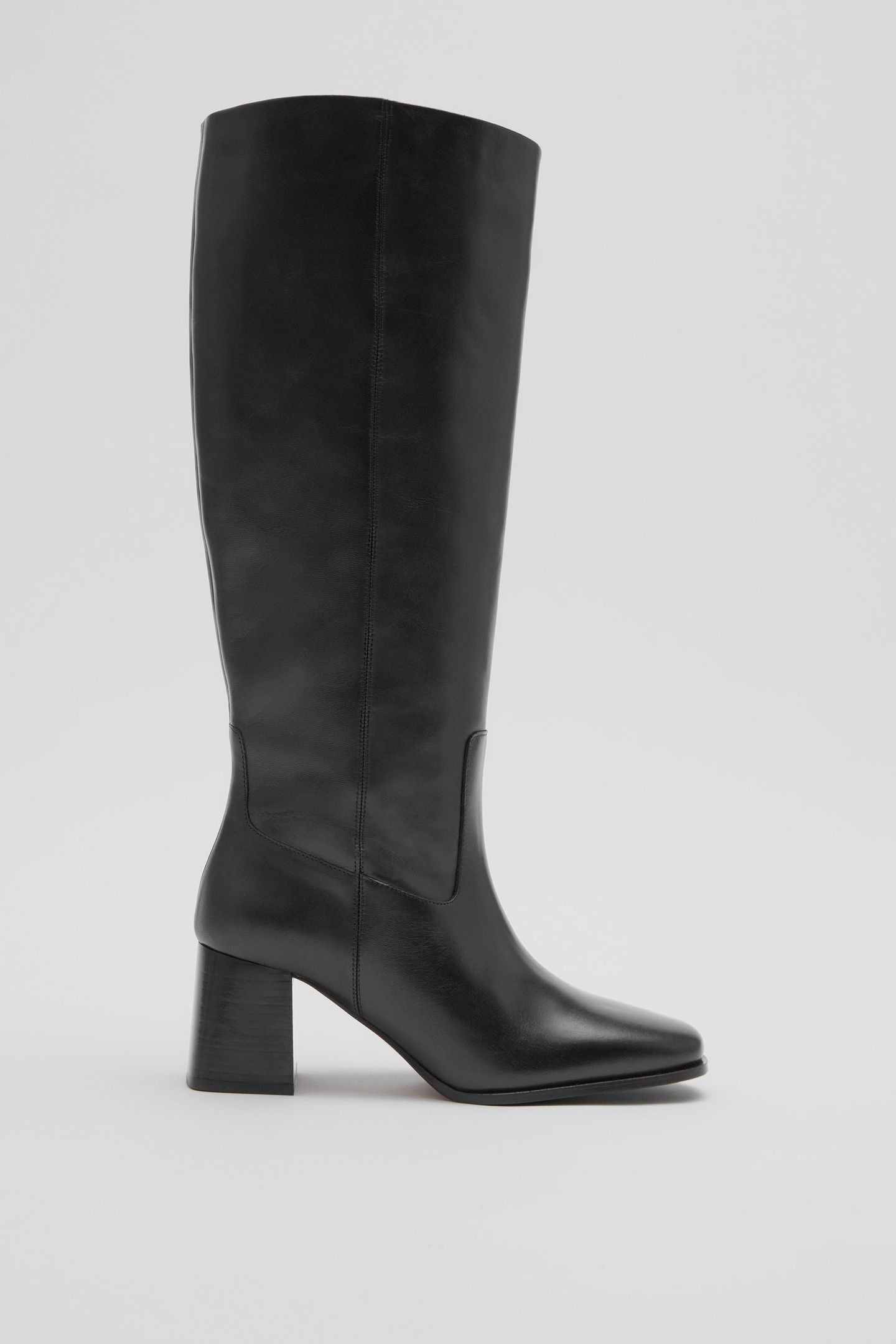 PIXIE BOOT HEEL BLACK 1