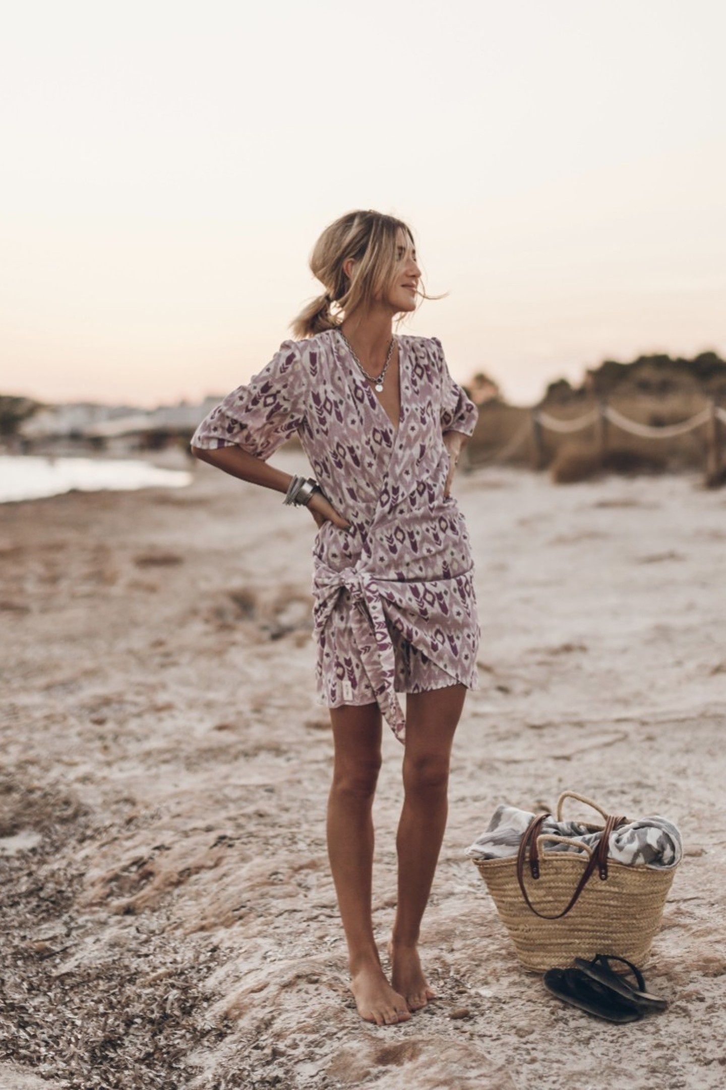 THE PURPLE WRAP DRESS WHITE 1