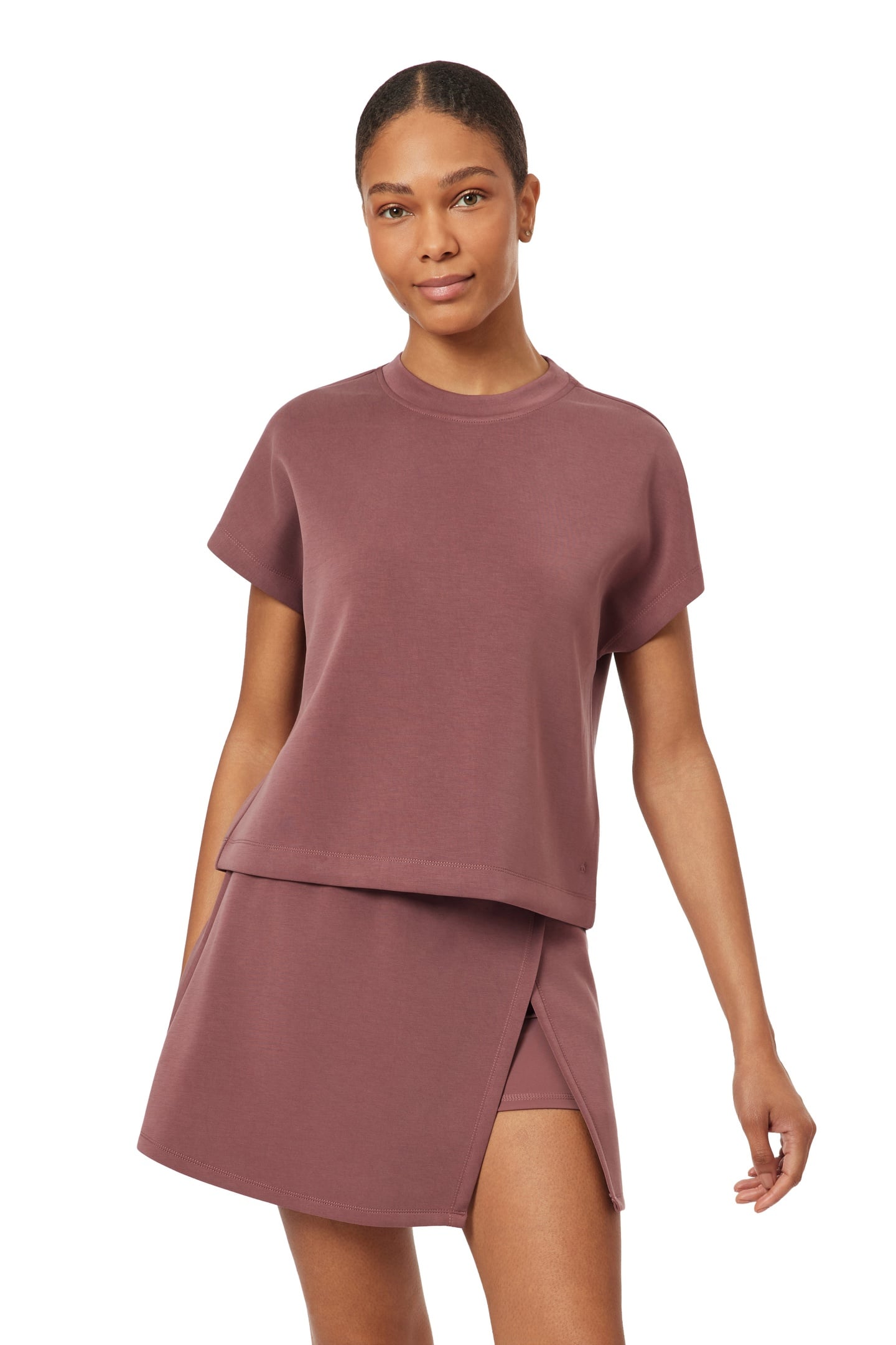 DOLMAN TEE ROSE BROWN 1
