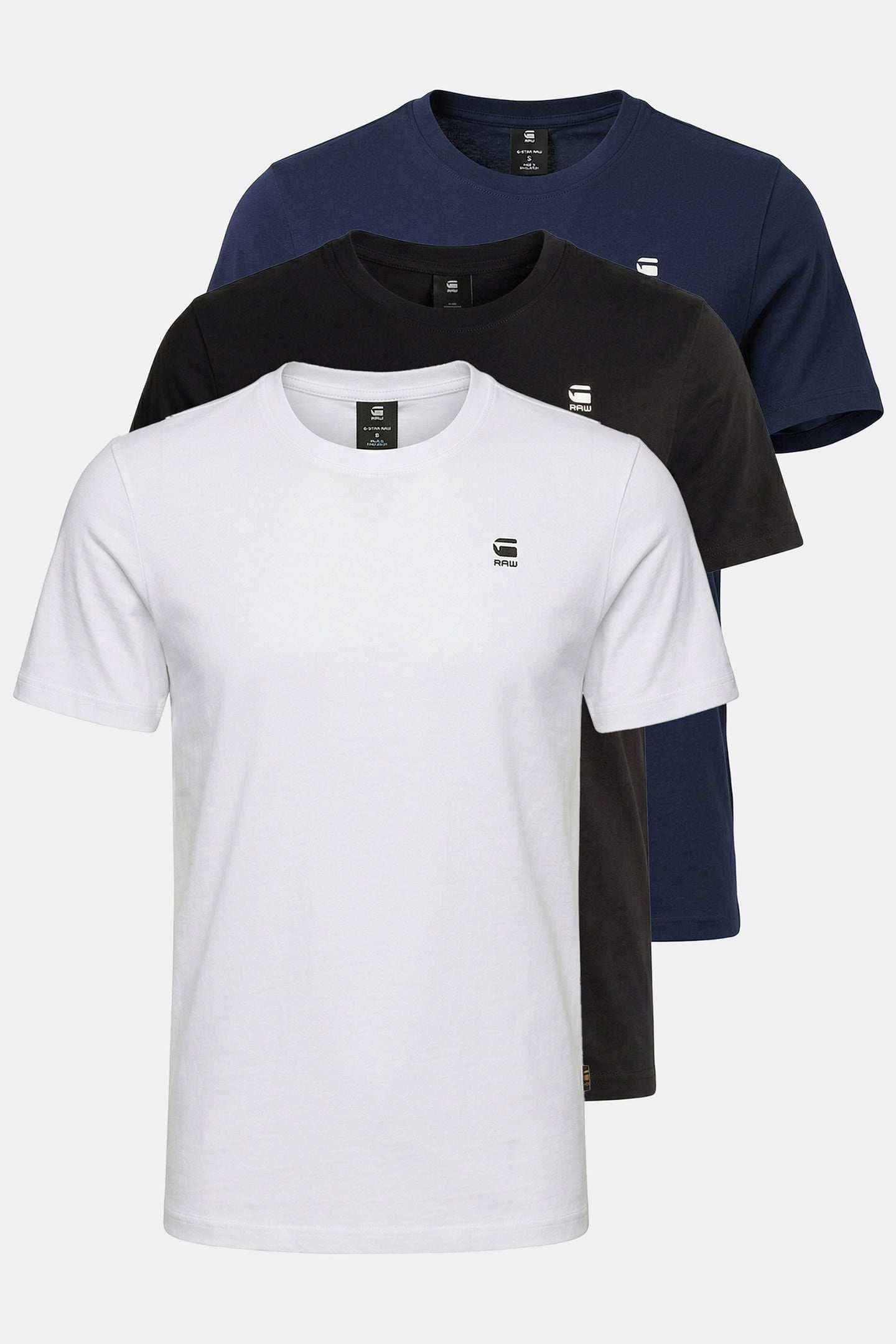 D26733-C627 - GRAW SLIM R T S/S 3-PACK DK BLACK/WHITE/SARTHO 6