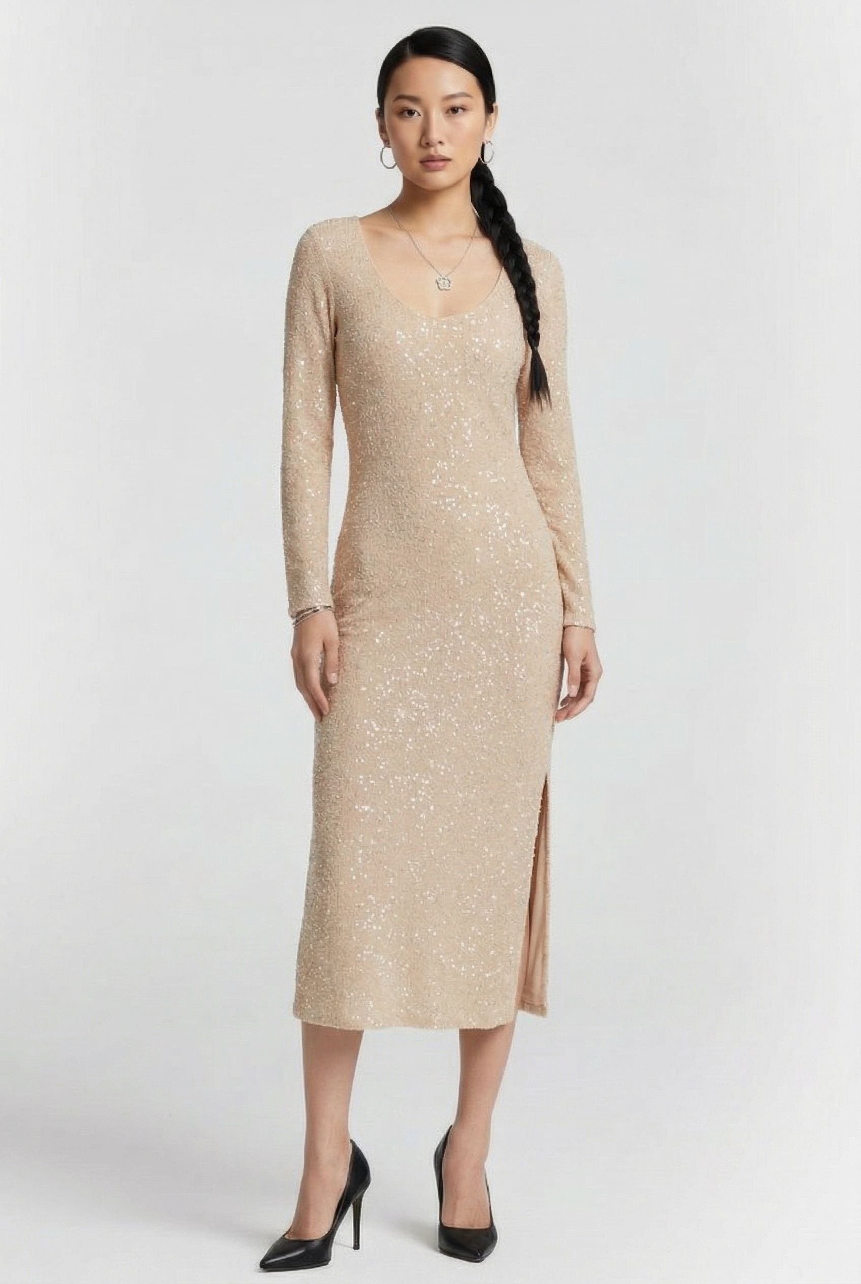 MINETTE DRESS BEIGE 1