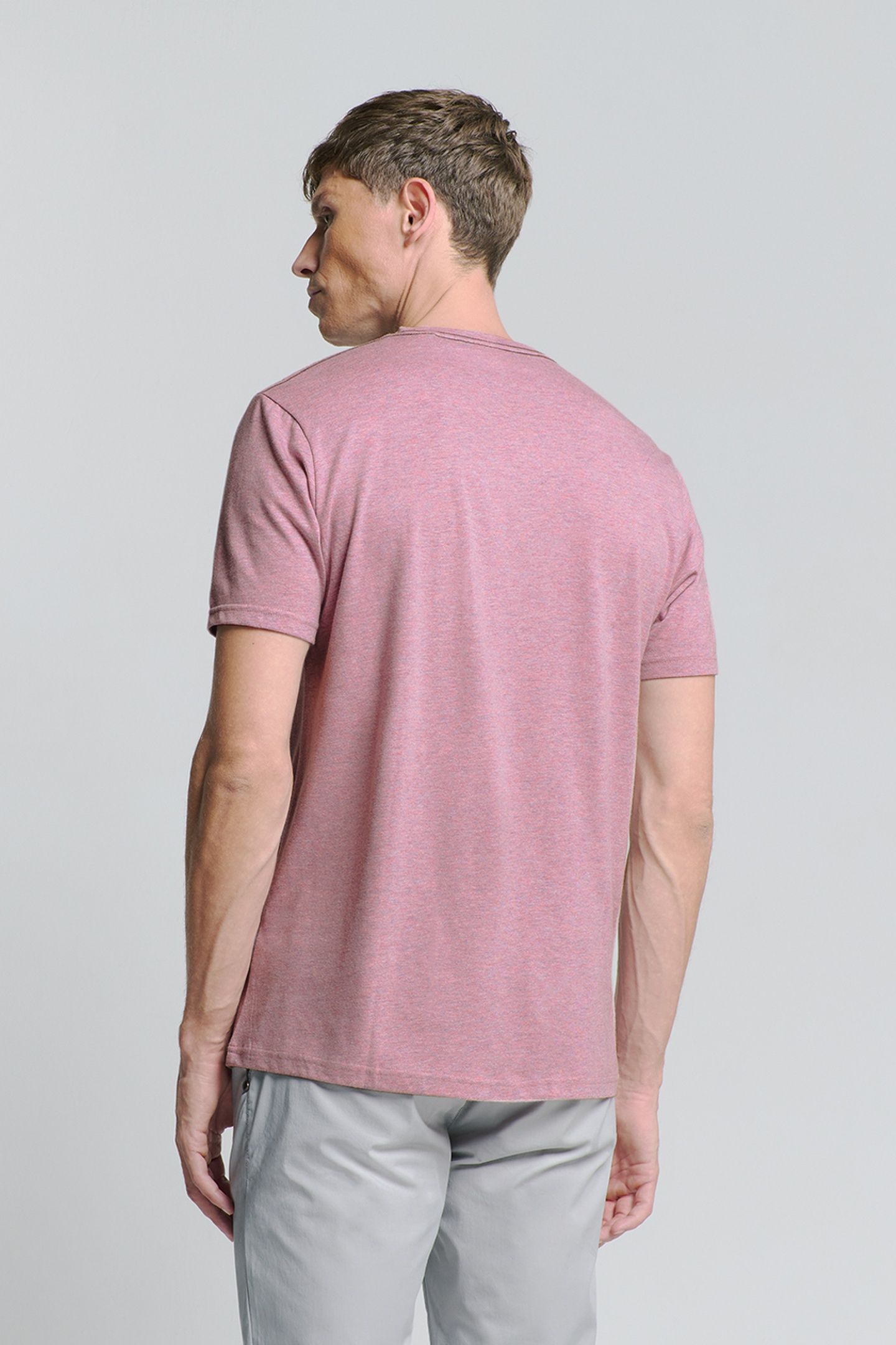 T-SHIRT CREWNECK MELANGE MAUVE 3