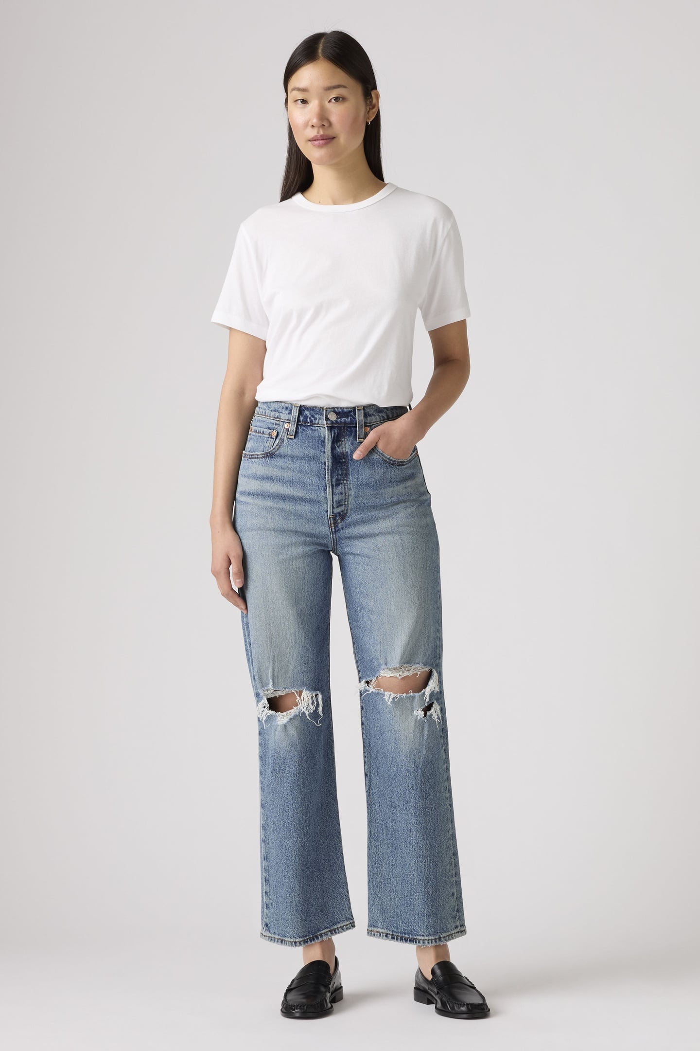 RIBCAGE STRAIGHT ANKLE JEANS 2